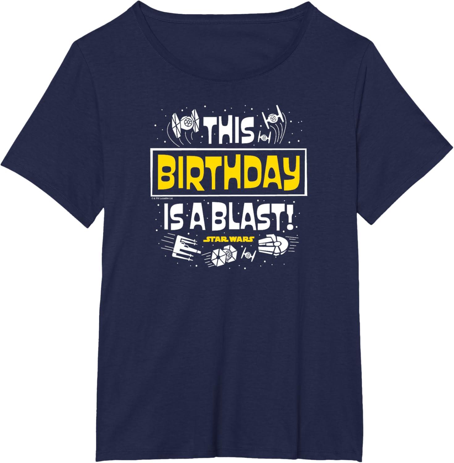 imageStar Wars  This Birthday Is A Blast TShirtNavy Blue