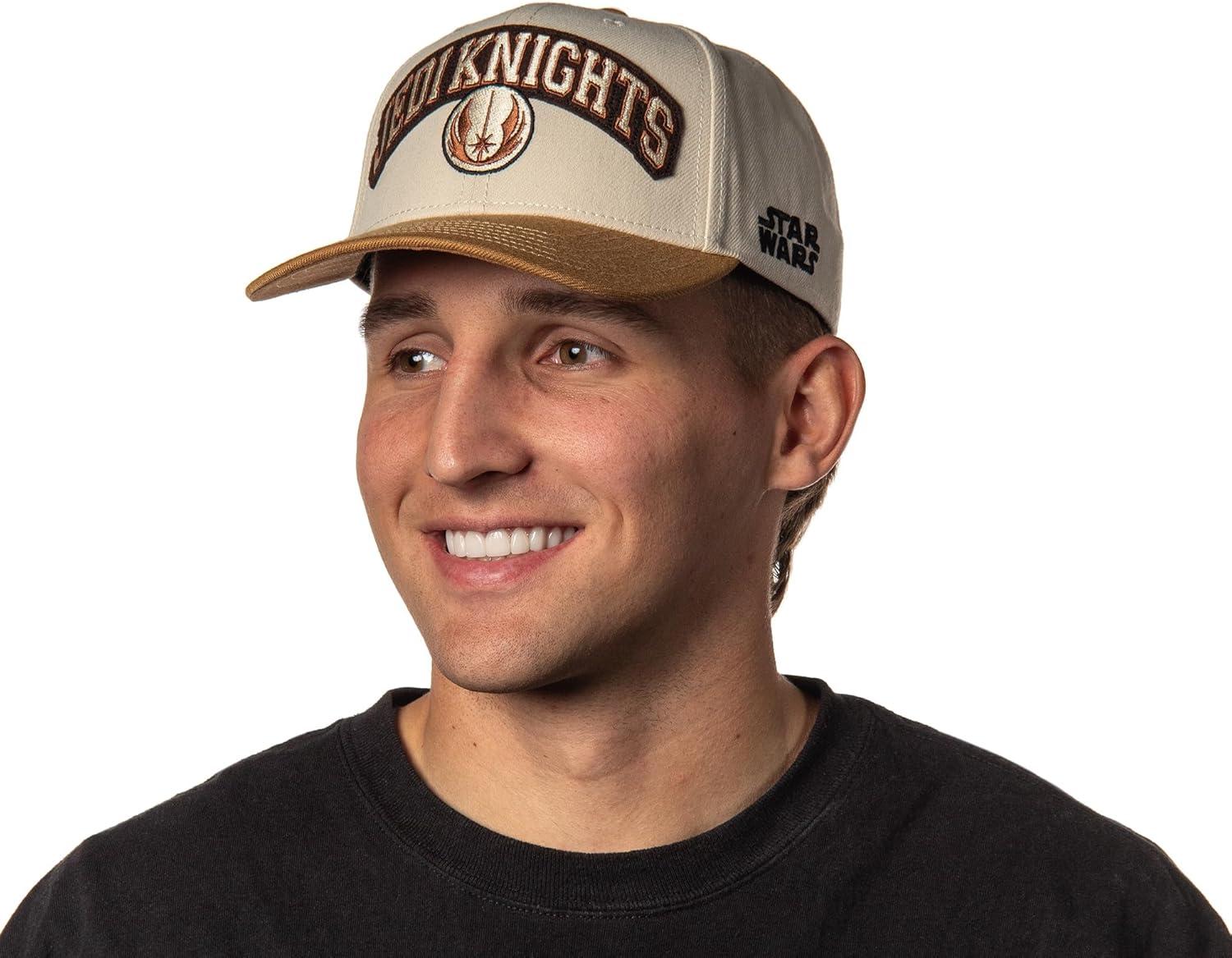 imageStar Wars Adult Embroidered Precurve Snapback Hat for Men and WomenJedi Knights