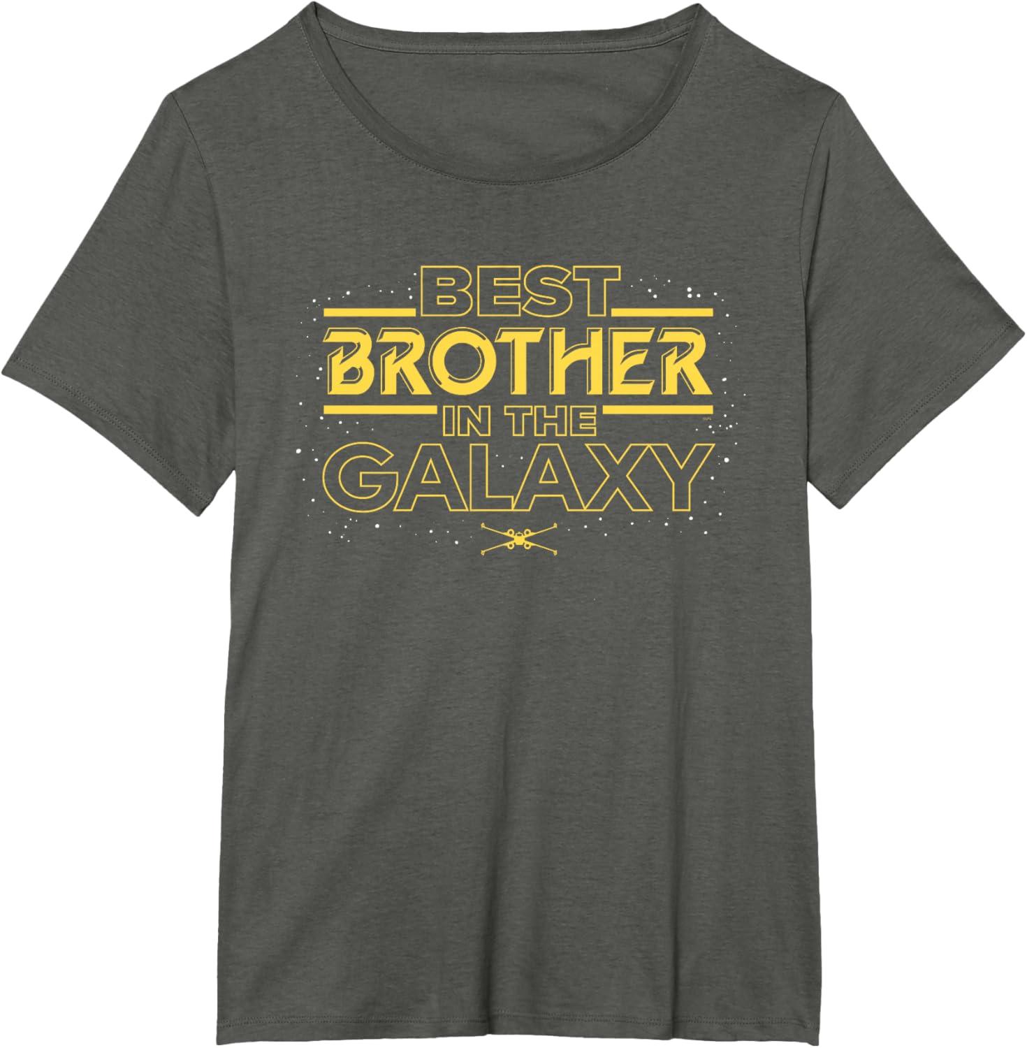 imageStar Wars Best Brother in the Galaxy Family Trip Birthday TShirtAsphalt Grey