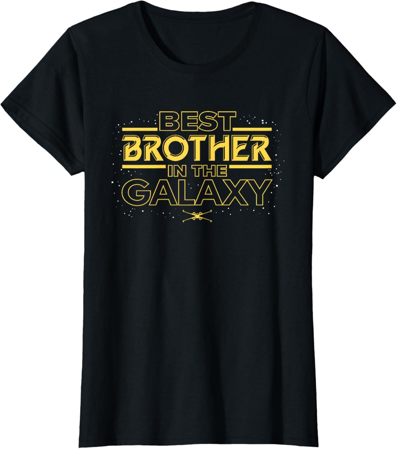 imageStar Wars Best Brother in the Galaxy Family Trip Birthday TShirtBlack