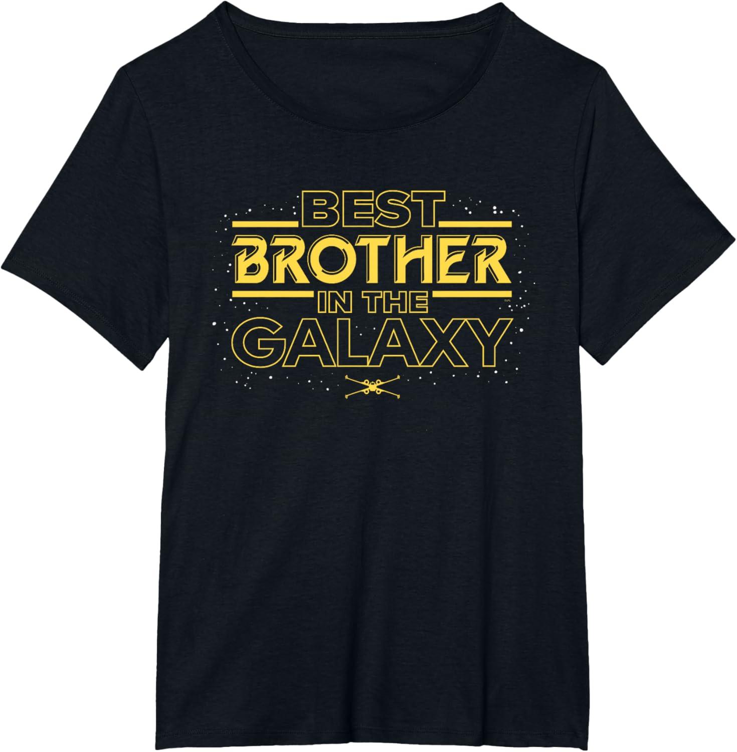 imageStar Wars Best Brother in the Galaxy Family Trip Birthday TShirtBlack