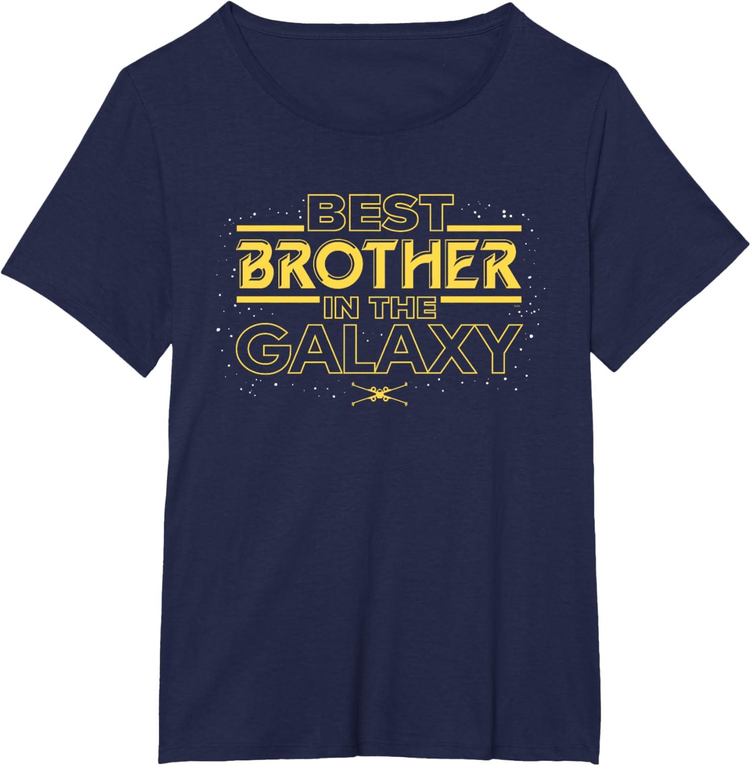 imageStar Wars Best Brother in the Galaxy Family Trip Birthday TShirtNavy Blue