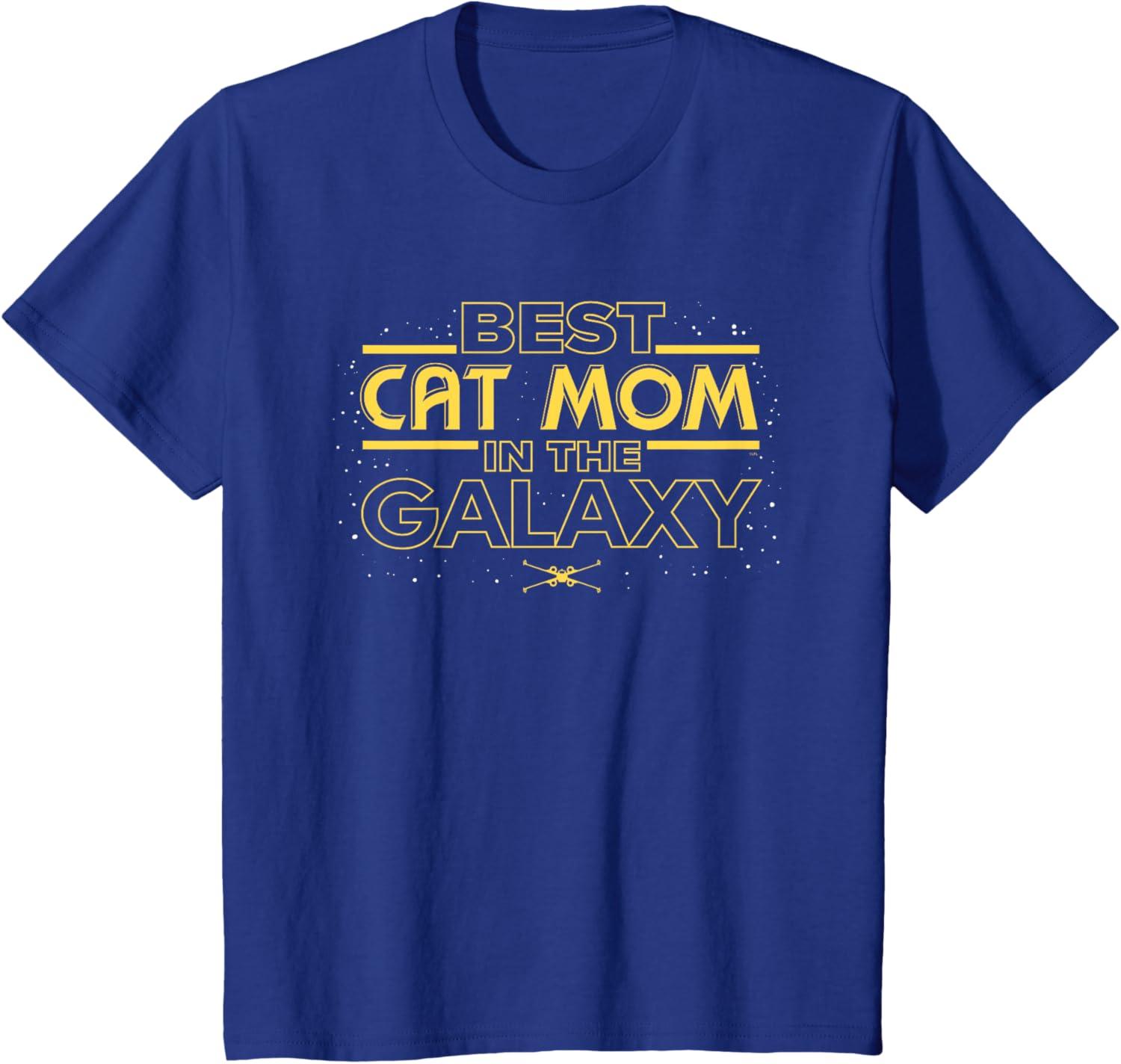 imageStar Wars Best Cat Mom in the Galaxy Birthday Mothers Day TShirtRoyal Blue