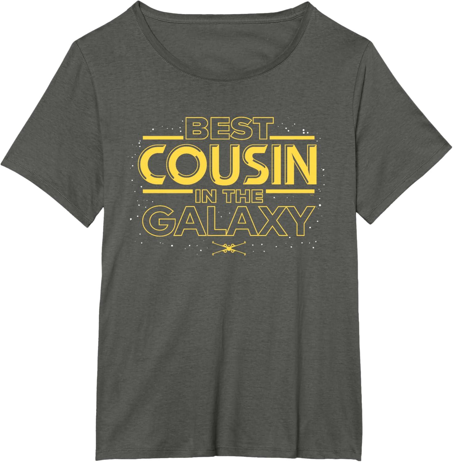 imageStar Wars Best Cousin in the Galaxy Family Trip Birthday TShirtAsphalt Grey
