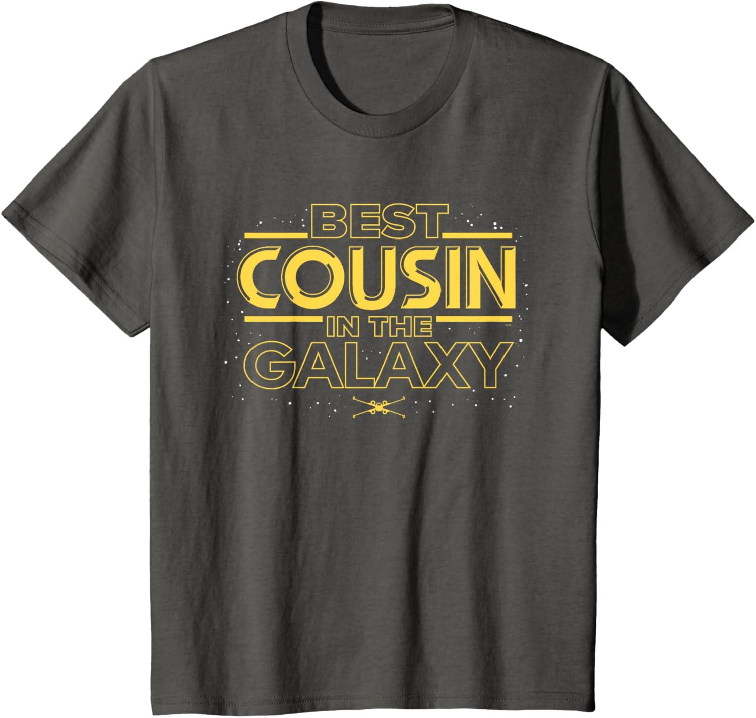 imageStar Wars Best Cousin in the Galaxy Family Trip Birthday TShirtAsphalt Grey