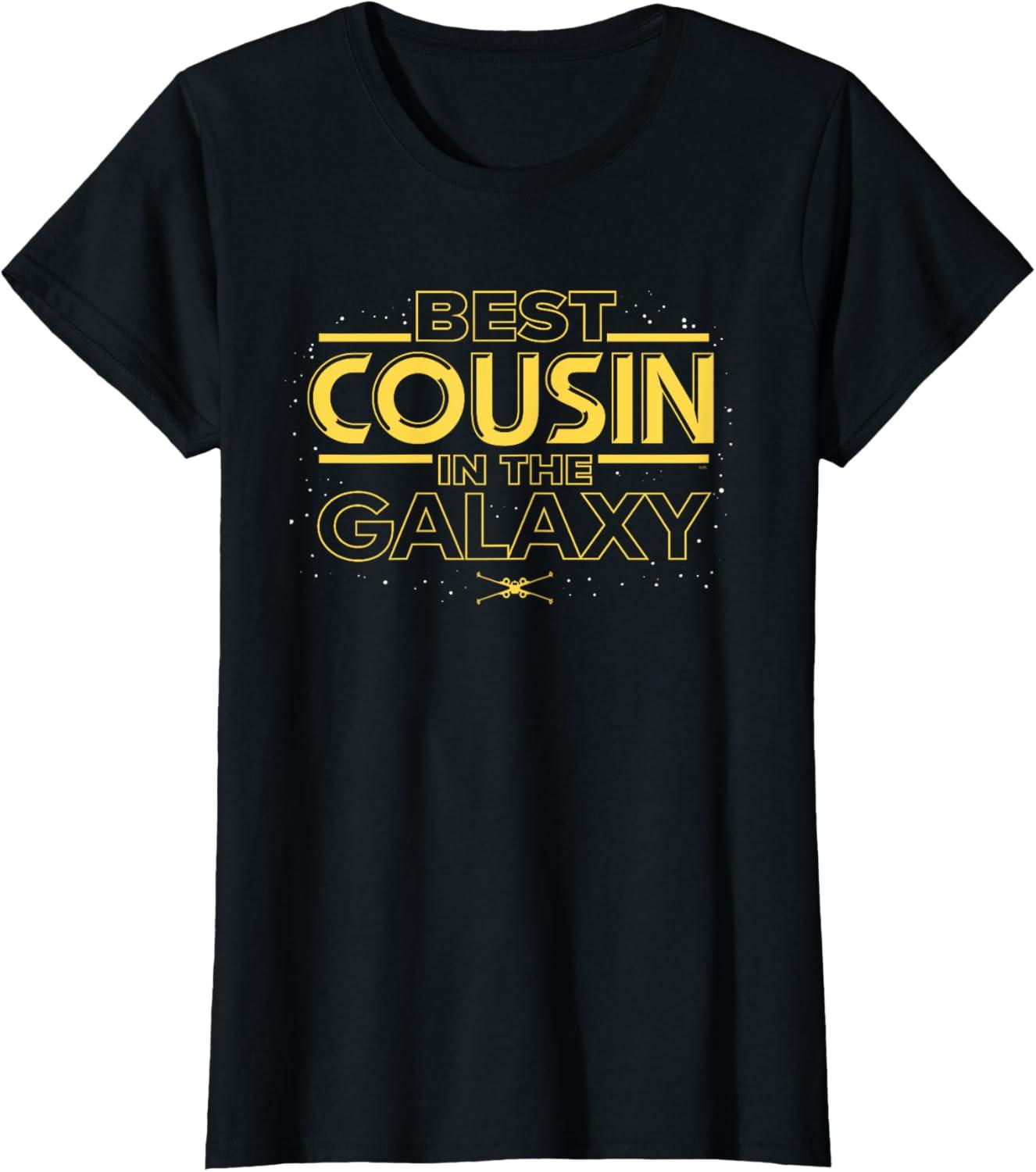 imageStar Wars Best Cousin in the Galaxy Family Trip Birthday TShirtBlack