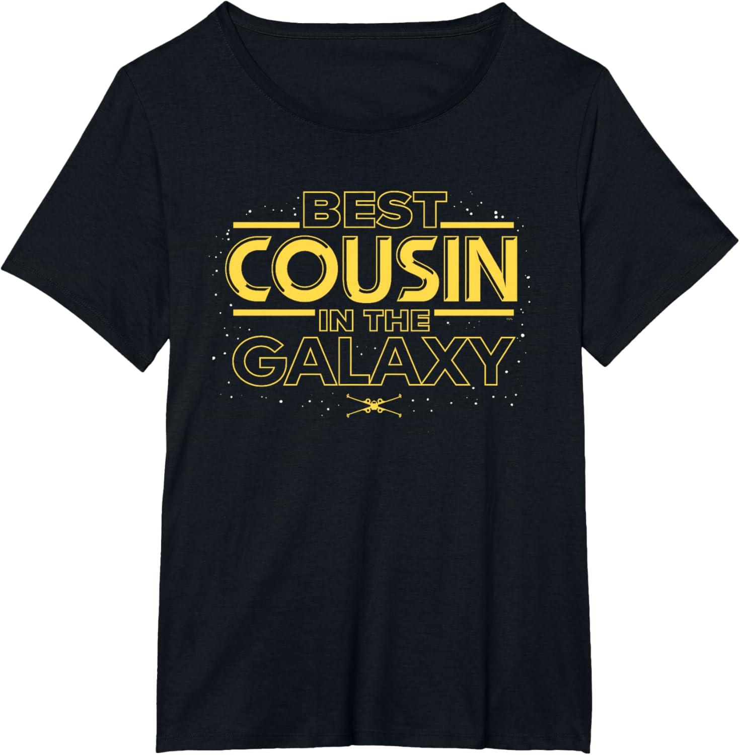 imageStar Wars Best Cousin in the Galaxy Family Trip Birthday TShirtBlack