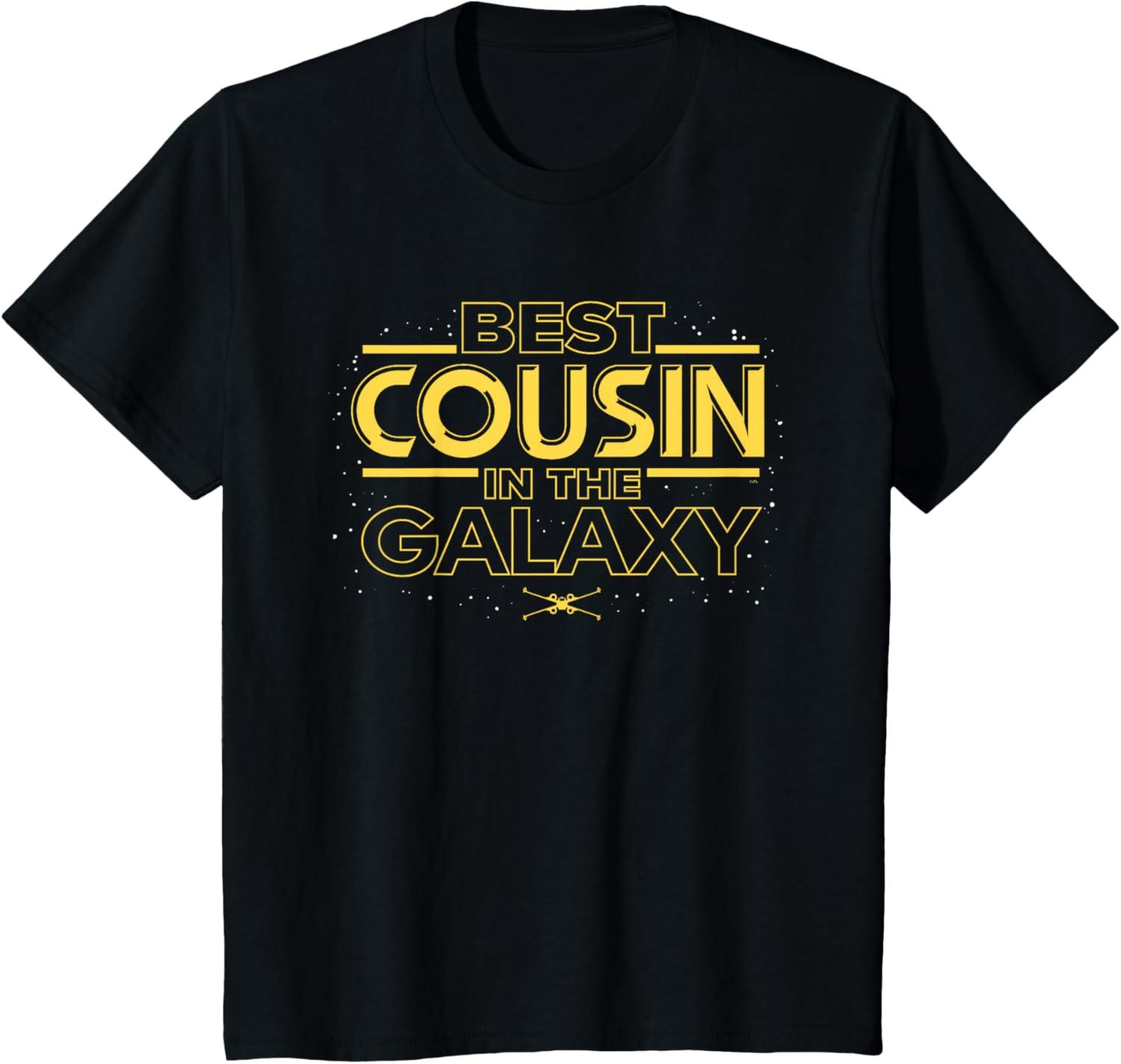 imageStar Wars Best Cousin in the Galaxy Family Trip Birthday TShirtBlack