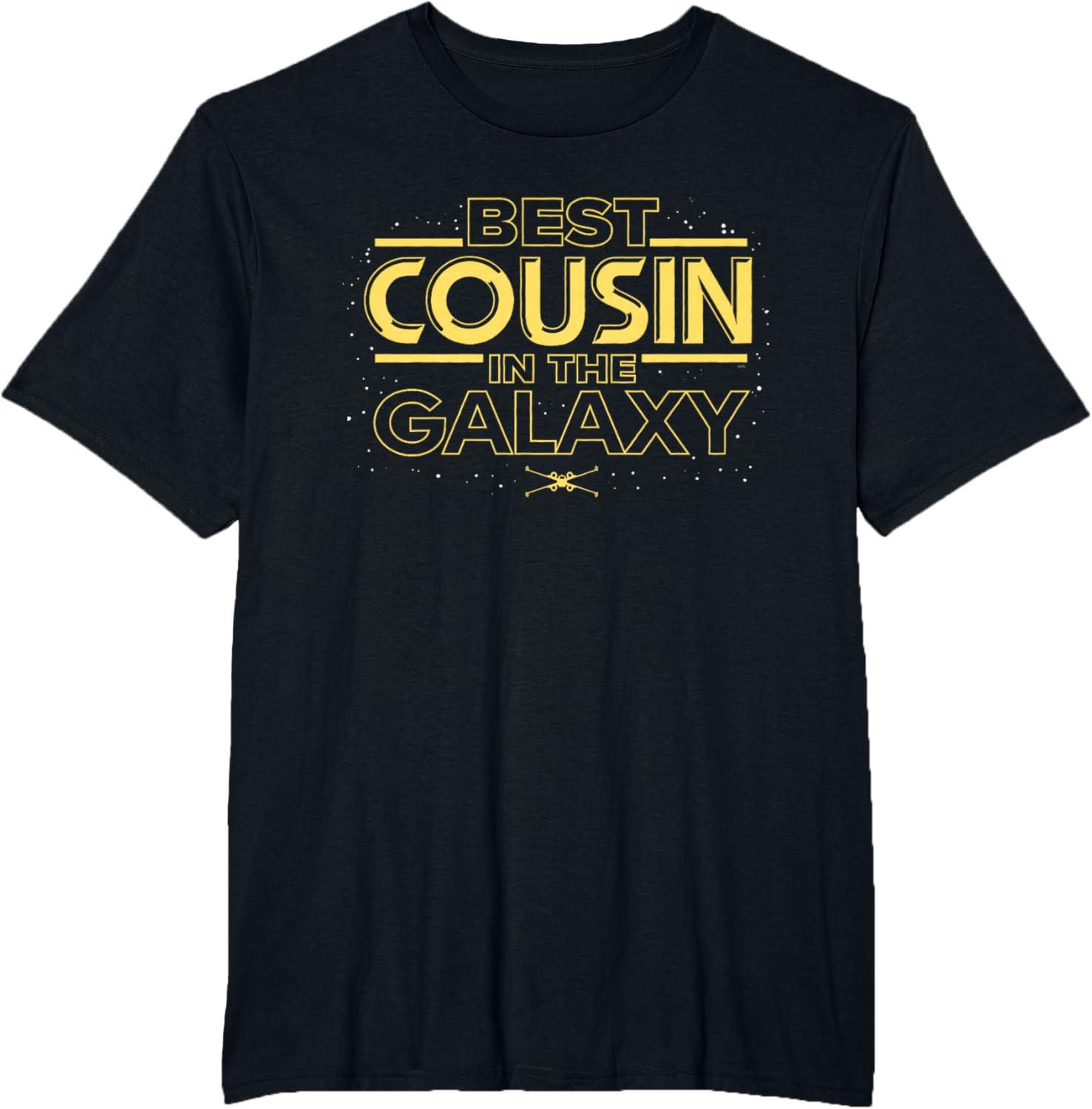 imageStar Wars Best Cousin in the Galaxy Family Trip Birthday TShirtBlack