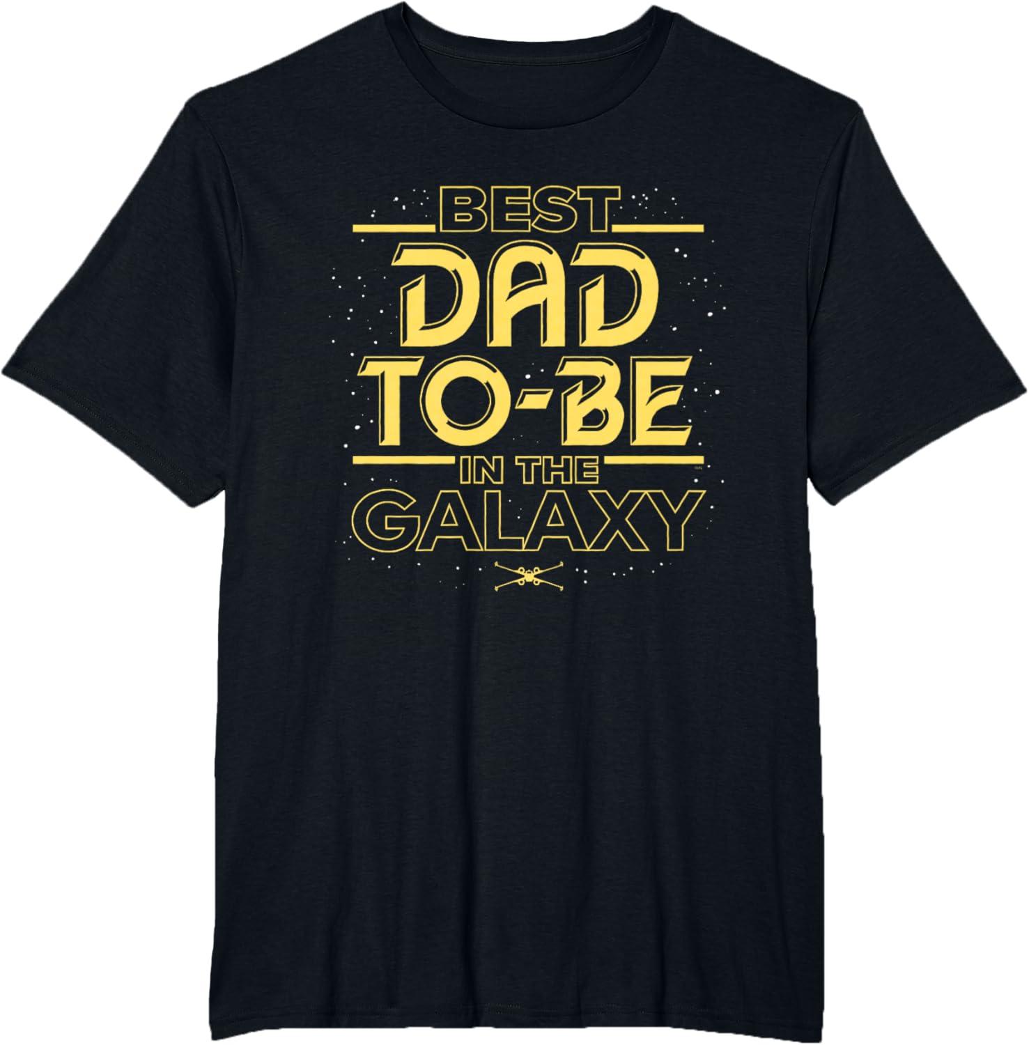 imageStar Wars Best DadtoBe in the Galaxy Birthday Fathers Day TShirtBlack