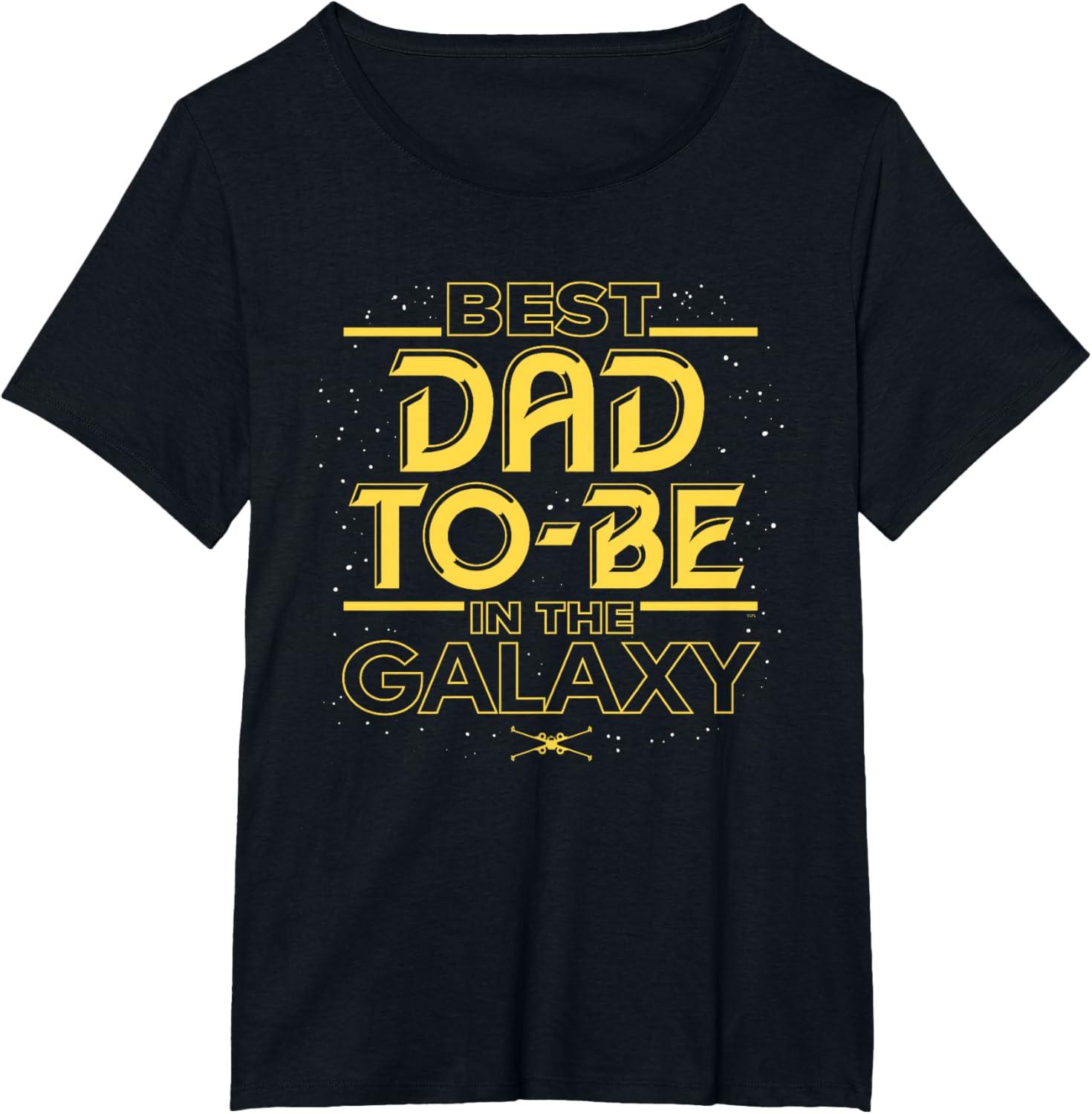 imageStar Wars Best DadtoBe in the Galaxy Birthday Fathers Day TShirtBlack