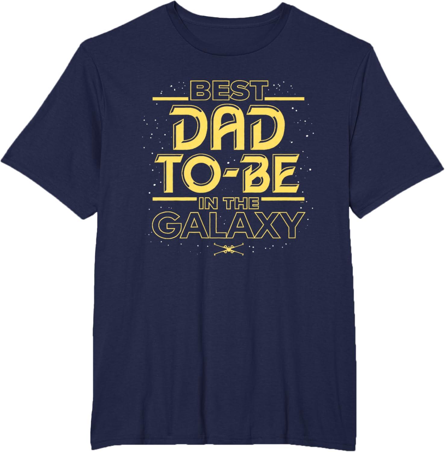 imageStar Wars Best DadtoBe in the Galaxy Birthday Fathers Day TShirtNavy Blue