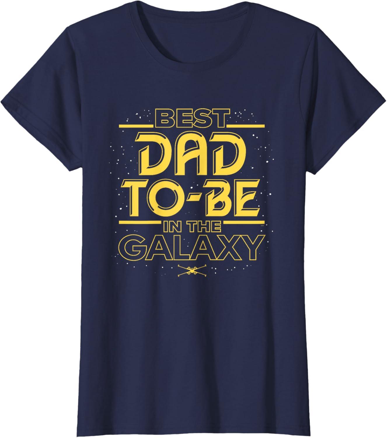 imageStar Wars Best DadtoBe in the Galaxy Birthday Fathers Day TShirtNavy Blue