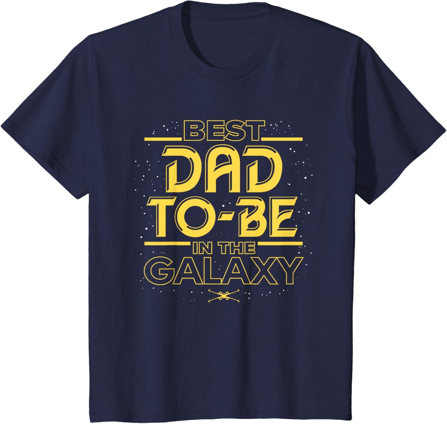 imageStar Wars Best DadtoBe in the Galaxy Birthday Fathers Day TShirtNavy Blue