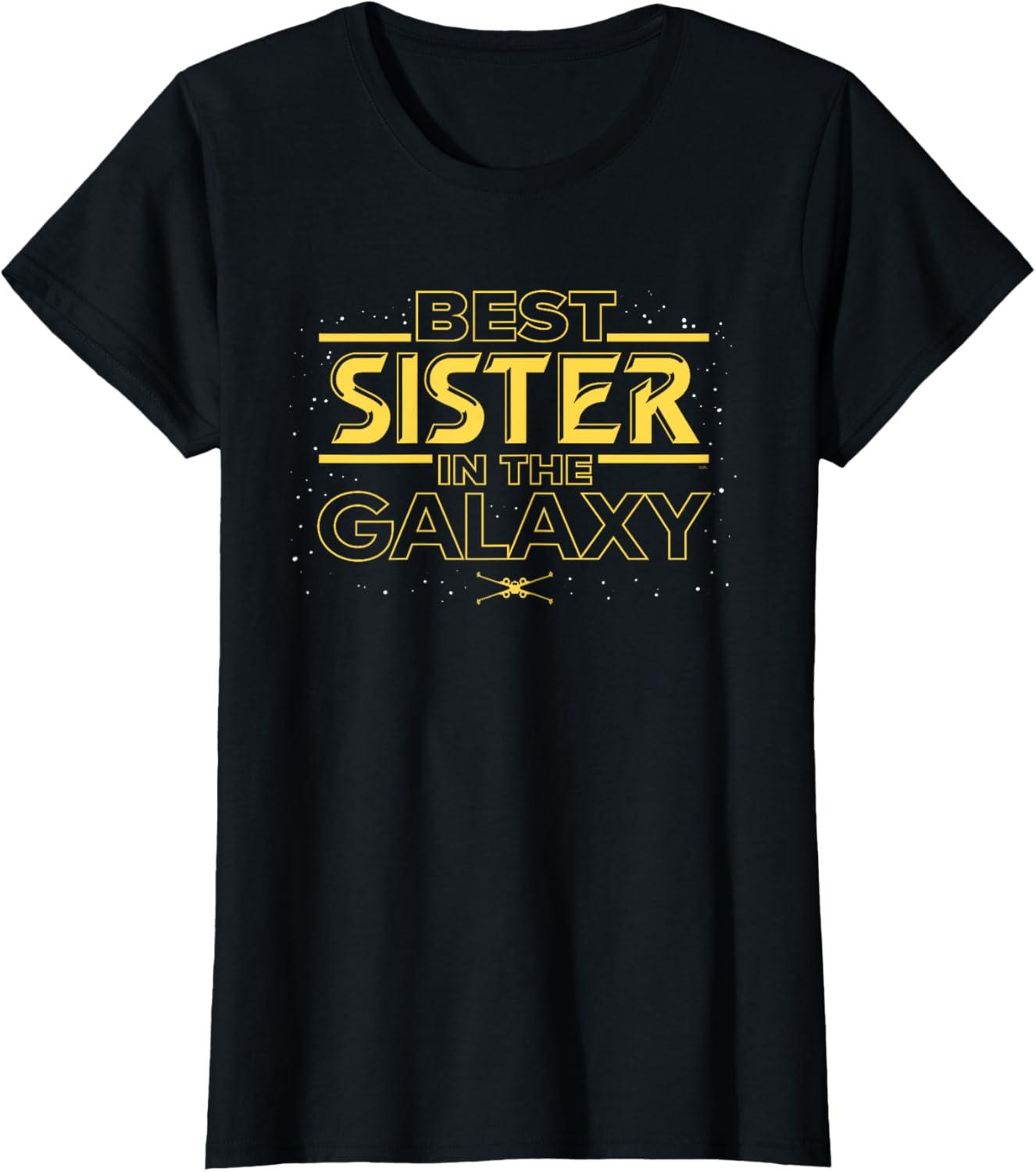 imageStar Wars Best Sister in the Galaxy Family Trip Birthday TShirtBlack