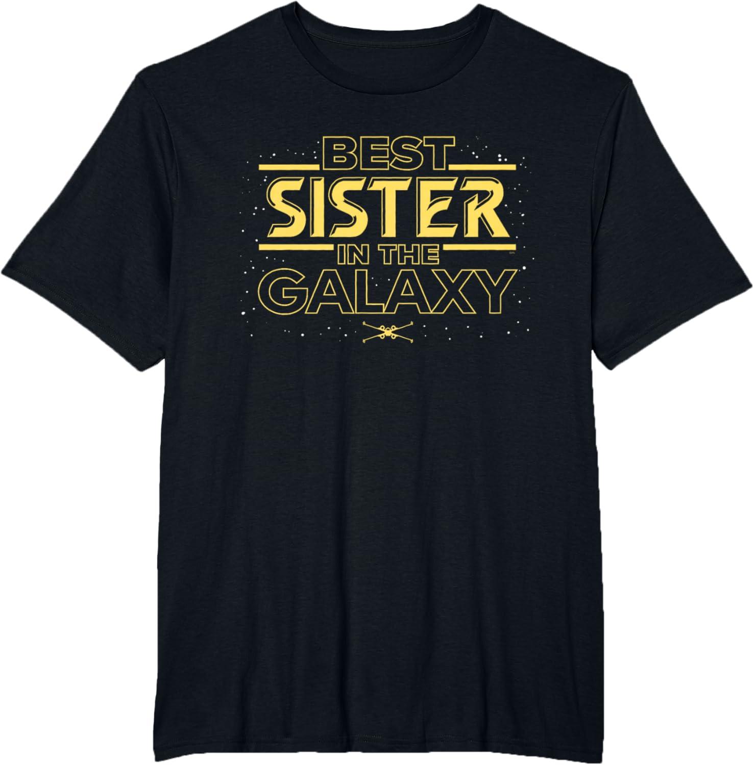 imageStar Wars Best Sister in the Galaxy Family Trip Birthday TShirtBlack
