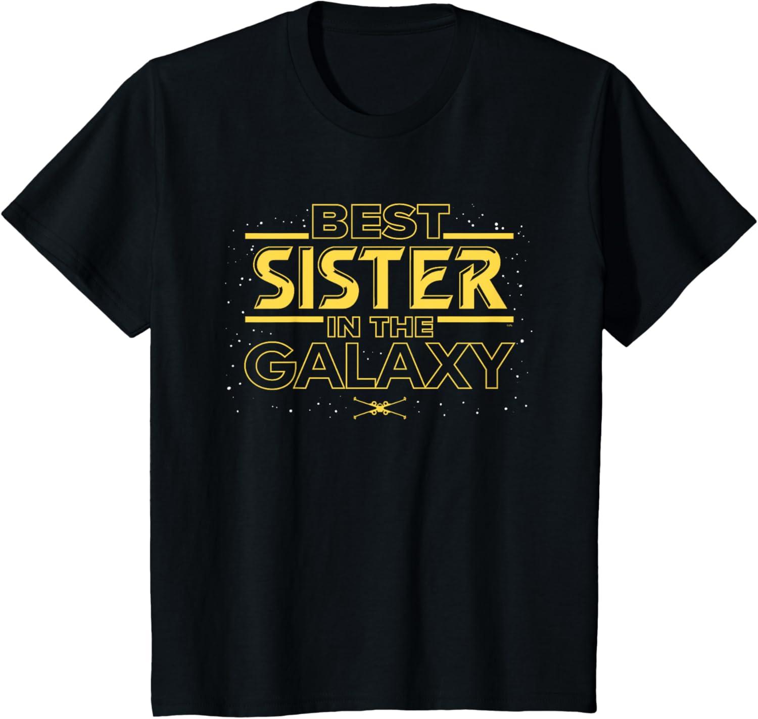 imageStar Wars Best Sister in the Galaxy Family Trip Birthday TShirtBlack