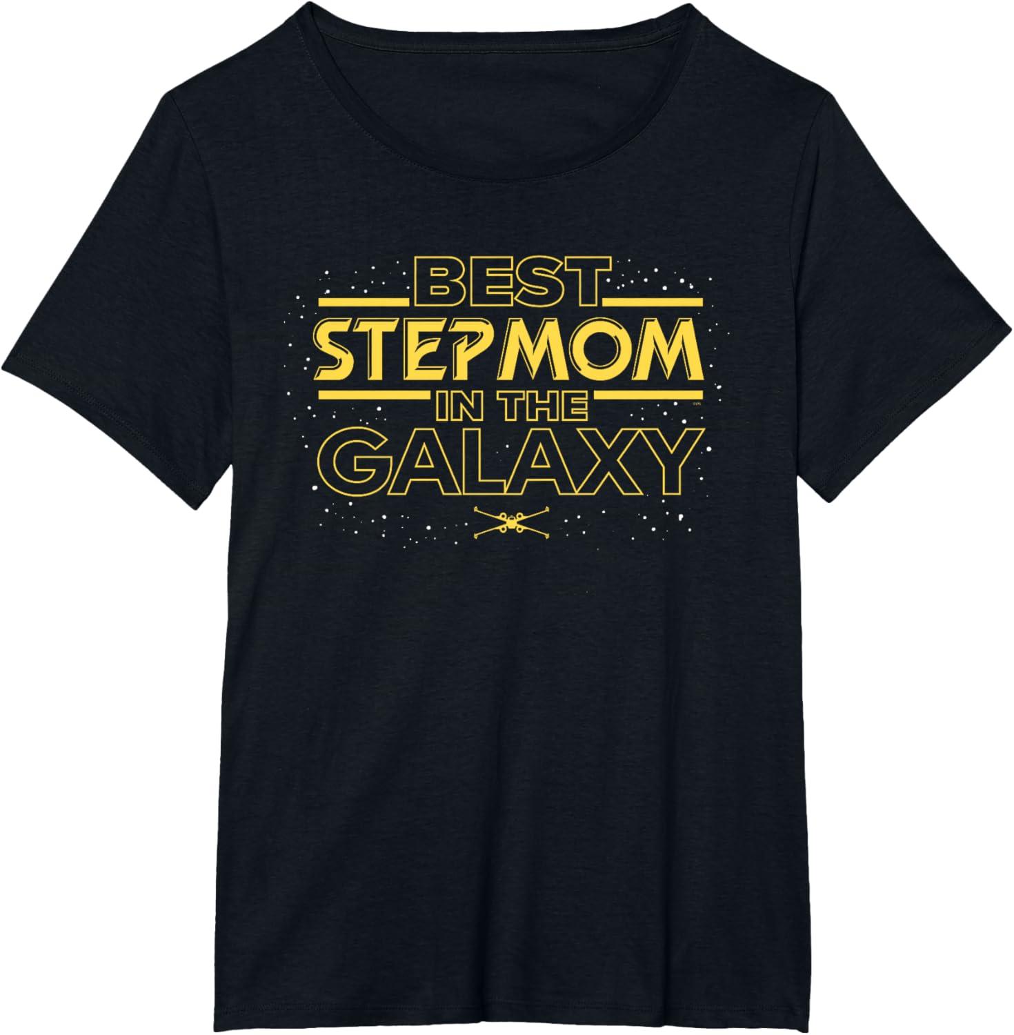 imageStar Wars Best Stepmom in the Galaxy Birthday Mothers Day TShirtBlack