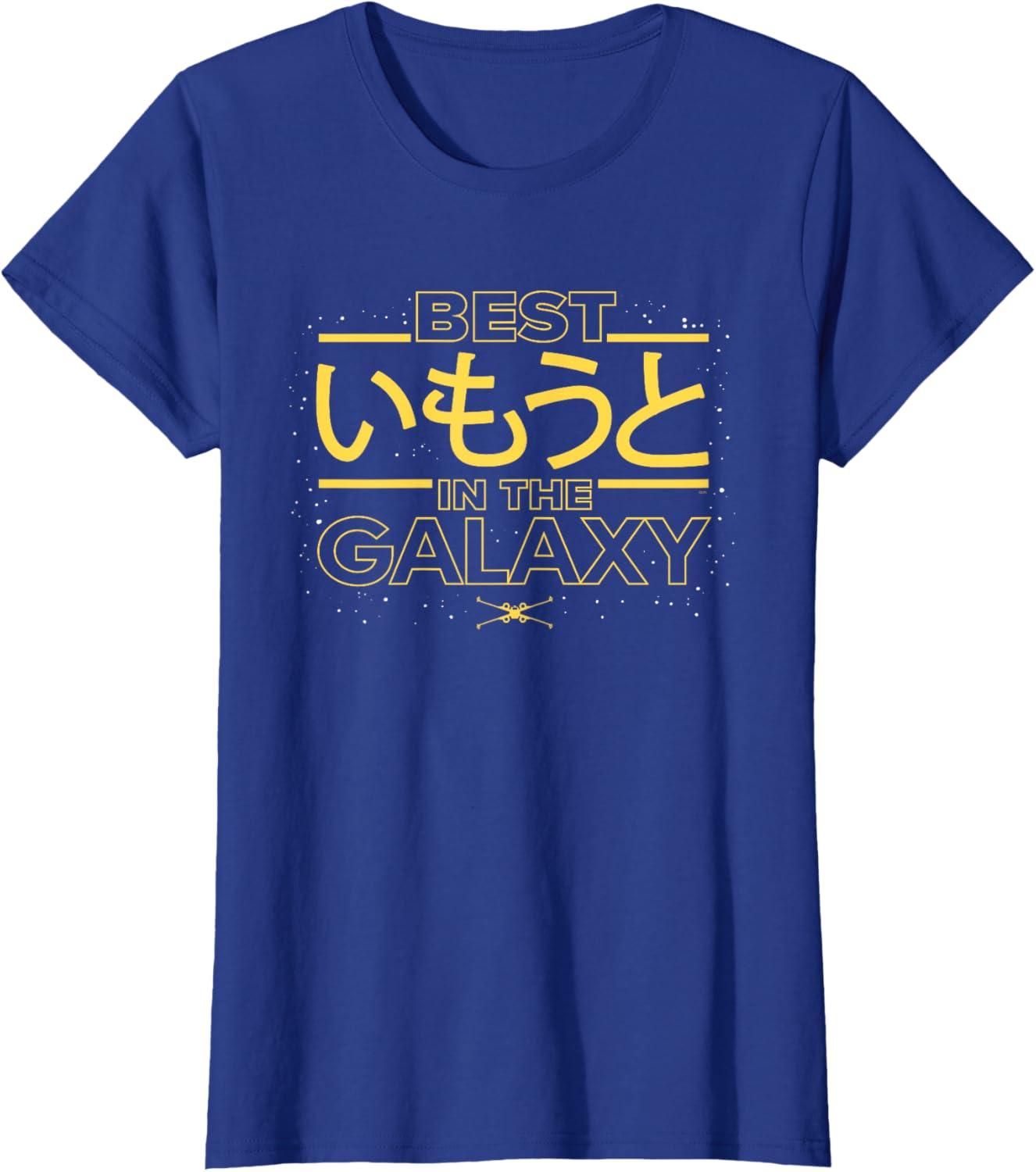 imageStar Wars Best Younger Sister in the Galaxy Family Japanese TShirtRoyal Blue
