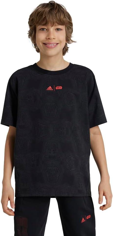 imageadidas Boys Star Wars Zne TShirtBlackGreyBright Red