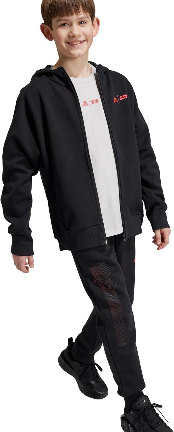 imageadidas Boys Star Wars Zne TShirtGreyWhiteBright Red