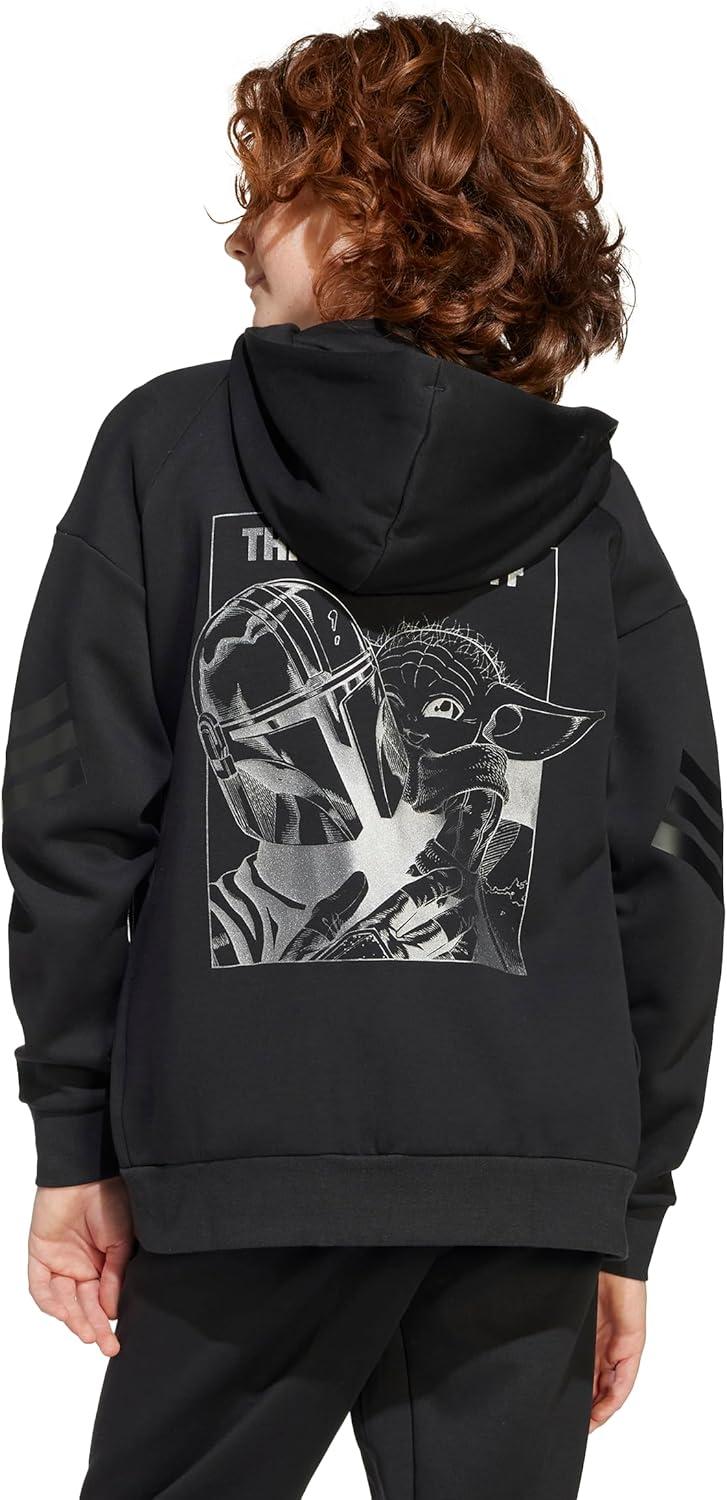 imageadidas Kids Star Wars Mandalorian Track TopBlackIron Metallic