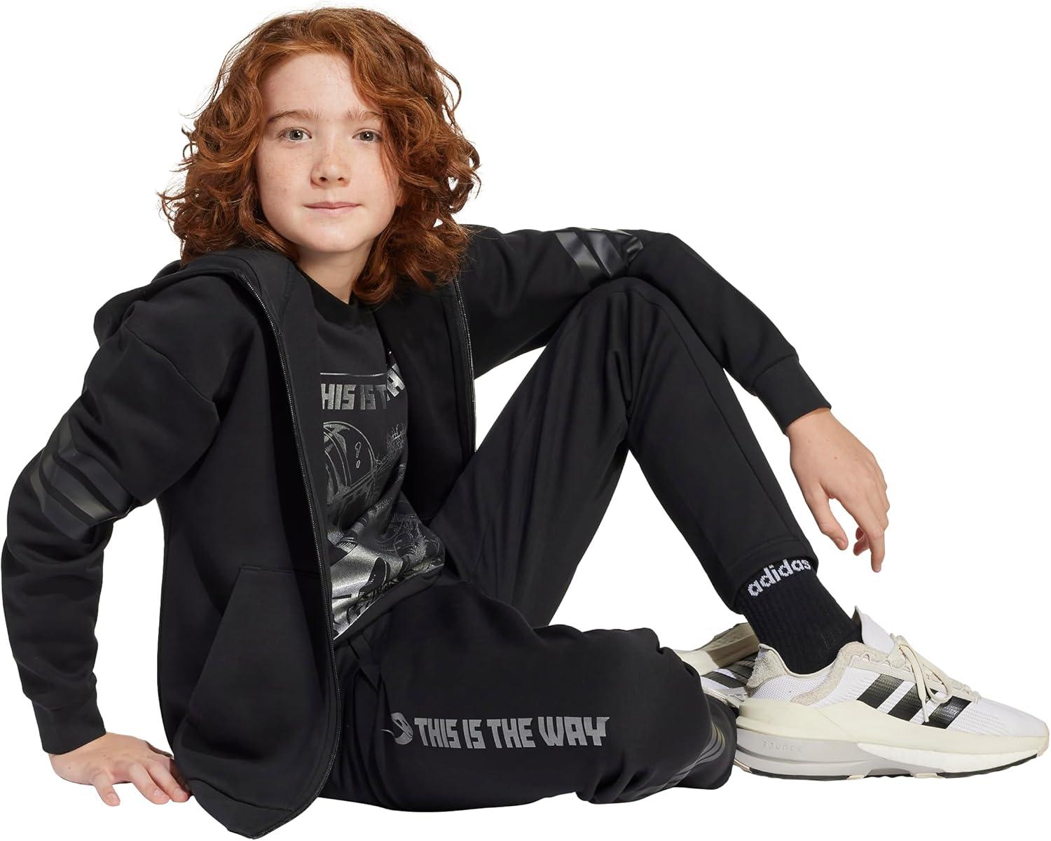 imageadidas Kids Star Wars Mandalorian Track TopBlackIron Metallic
