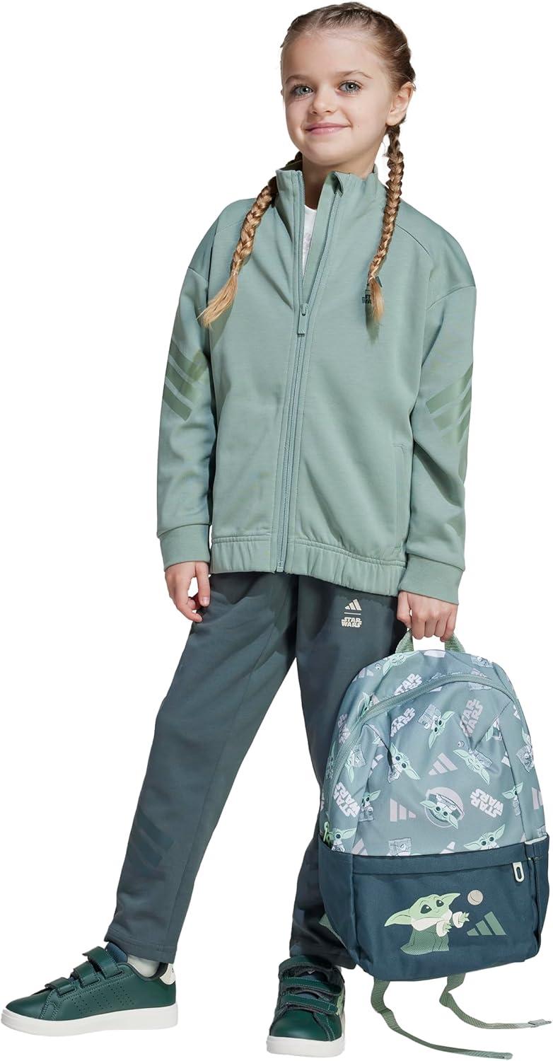 imageadidas Kids Star Wars Mandalorian Track TopSilver GreenCyber Metallic
