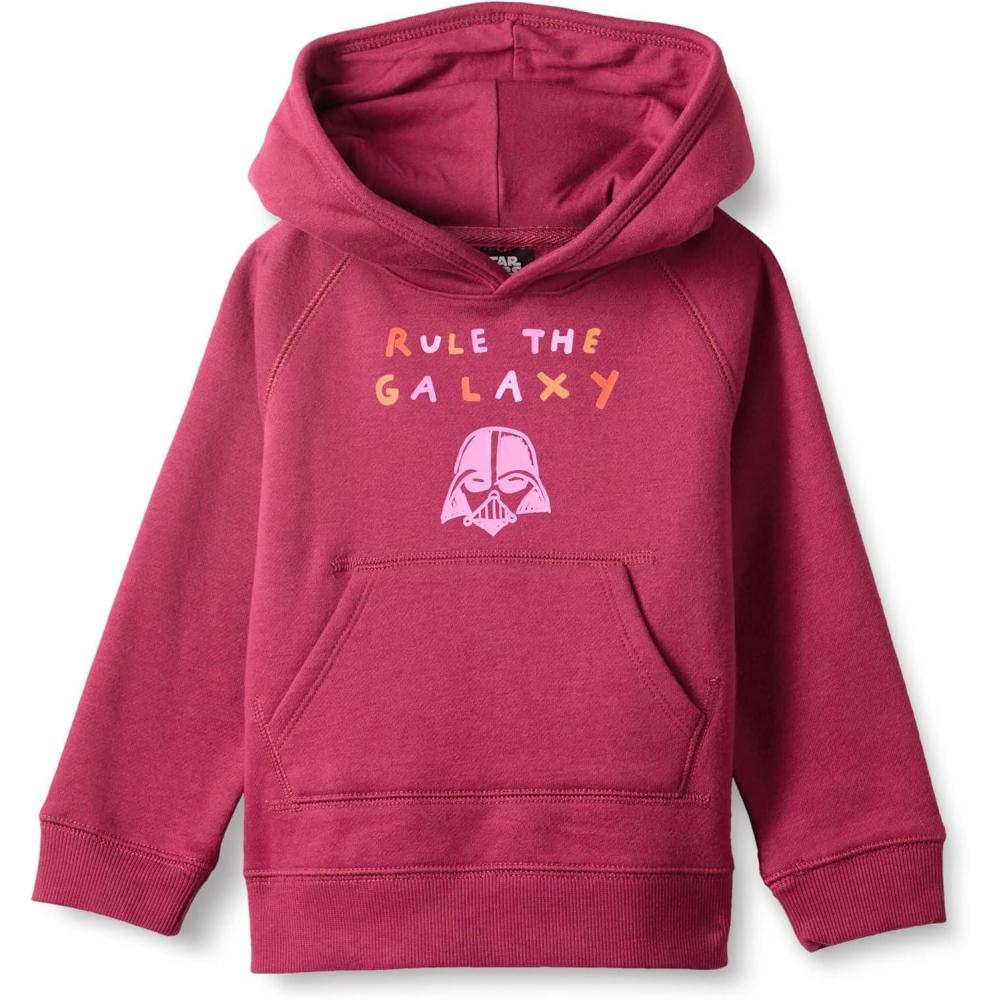 imageAmazon Essentials Disney  Marvel  Star Wars  Frozen  Princess Girls and Toddlers Fleece Pullover Hoodie SweatshirtStar Wars Rule the Galaxy