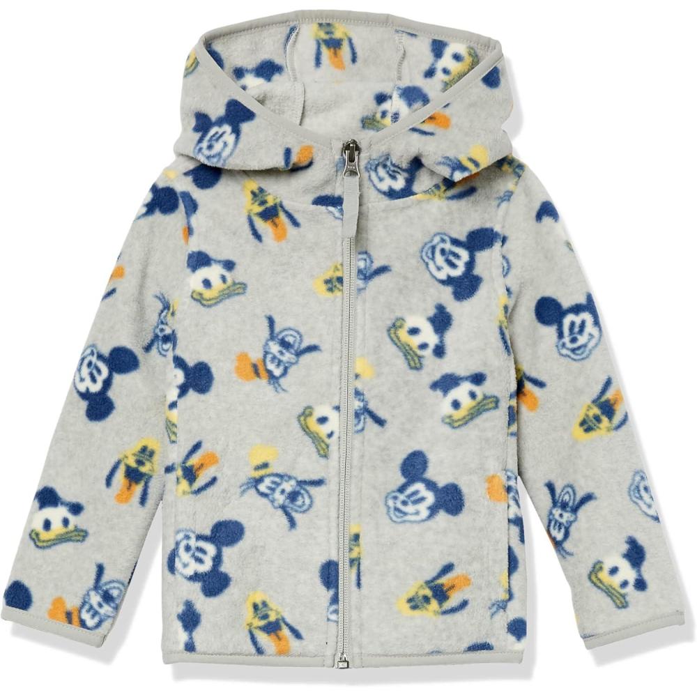 imageAmazon Essentials Disney  Marvel  Star Wars  Princess Girls and Toddlers Polar Fleece FullZip Hoodie JacketsMickey and Friends