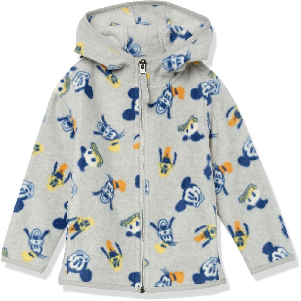 imageAmazon Essentials Disney  Marvel  Star Wars Boys and Toddlers Polar Fleece FullZip Hooded JacketMickey and Friends