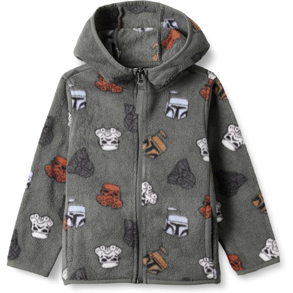 imageAmazon Essentials Disney  Marvel  Star Wars Boys and Toddlers Polar Fleece FullZip Hooded JacketStar Wars Vader