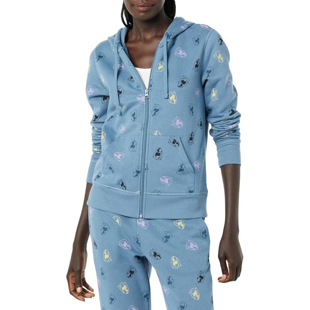 imageAmazon Essentials Disney  Marvel  Star Wars Womens Fleece FullZip Hoodie Sweatshirts Available in Plus SizeMarvel Black Panther Print