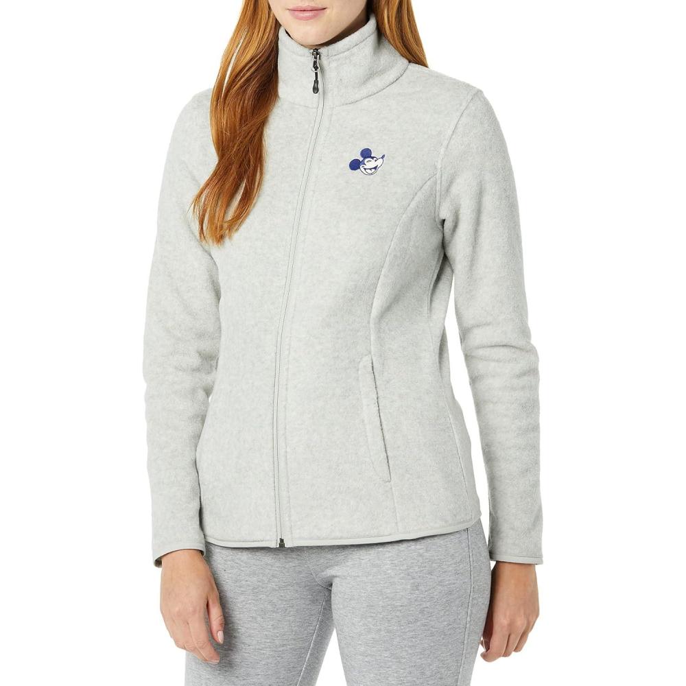 imageAmazon Essentials Disney  Marvel  Star Wars Womens Polar Fleece FullZip Mock JacketsHappy Mickey