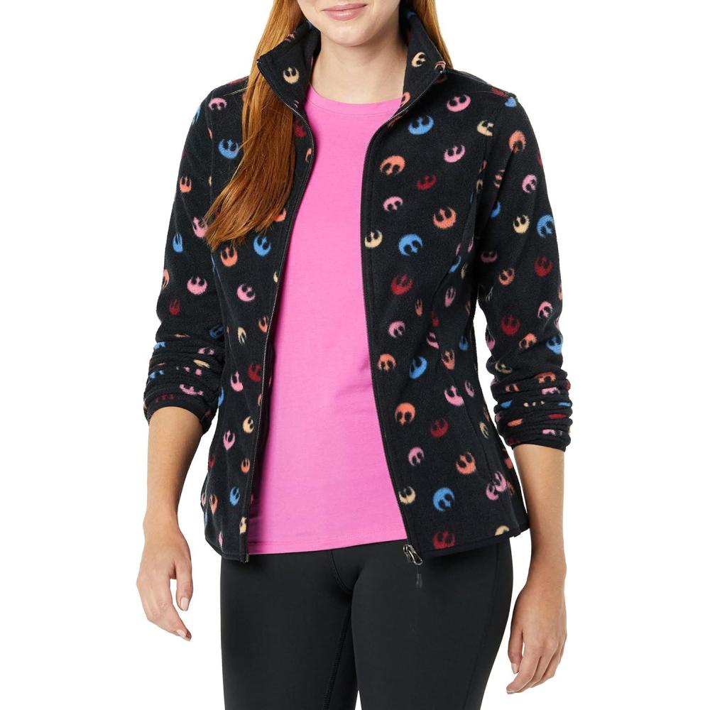 imageAmazon Essentials Disney  Marvel  Star Wars Womens Polar Fleece FullZip Mock JacketsStar Wars Rebel