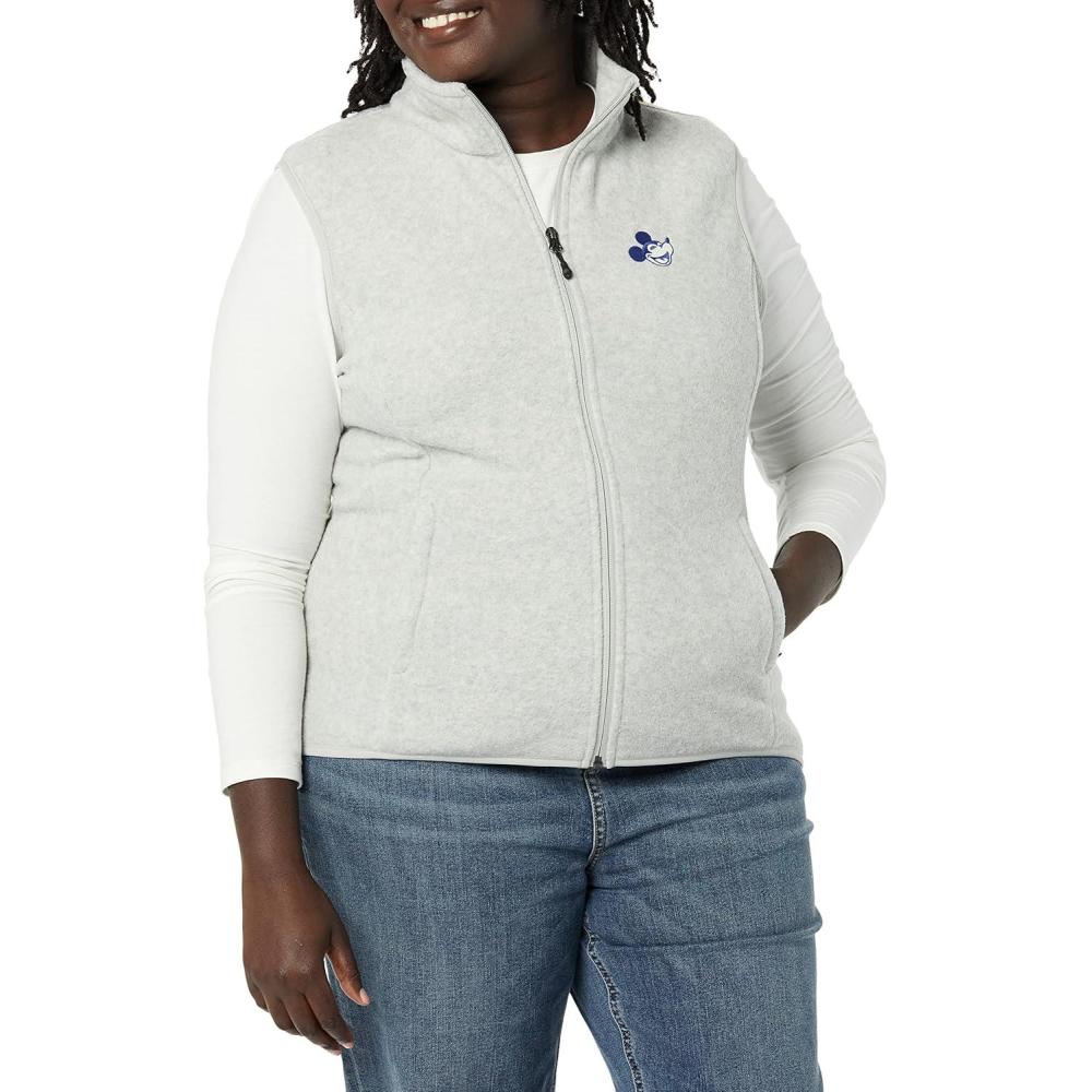 imageAmazon Essentials Disney  Marvel  Star Wars Womens Polar Fleece VestsHappy Mickey