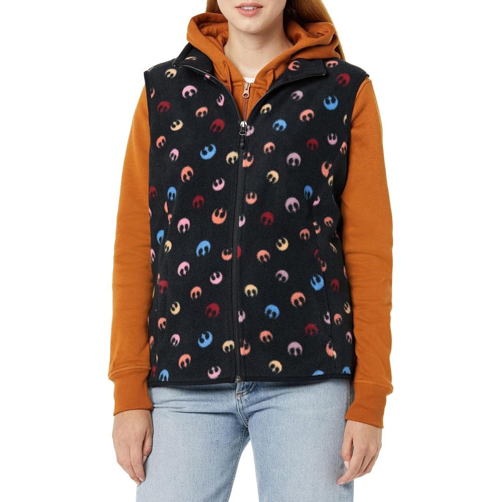 imageAmazon Essentials Disney  Marvel  Star Wars Womens Polar Fleece VestsStar Wars Rebel