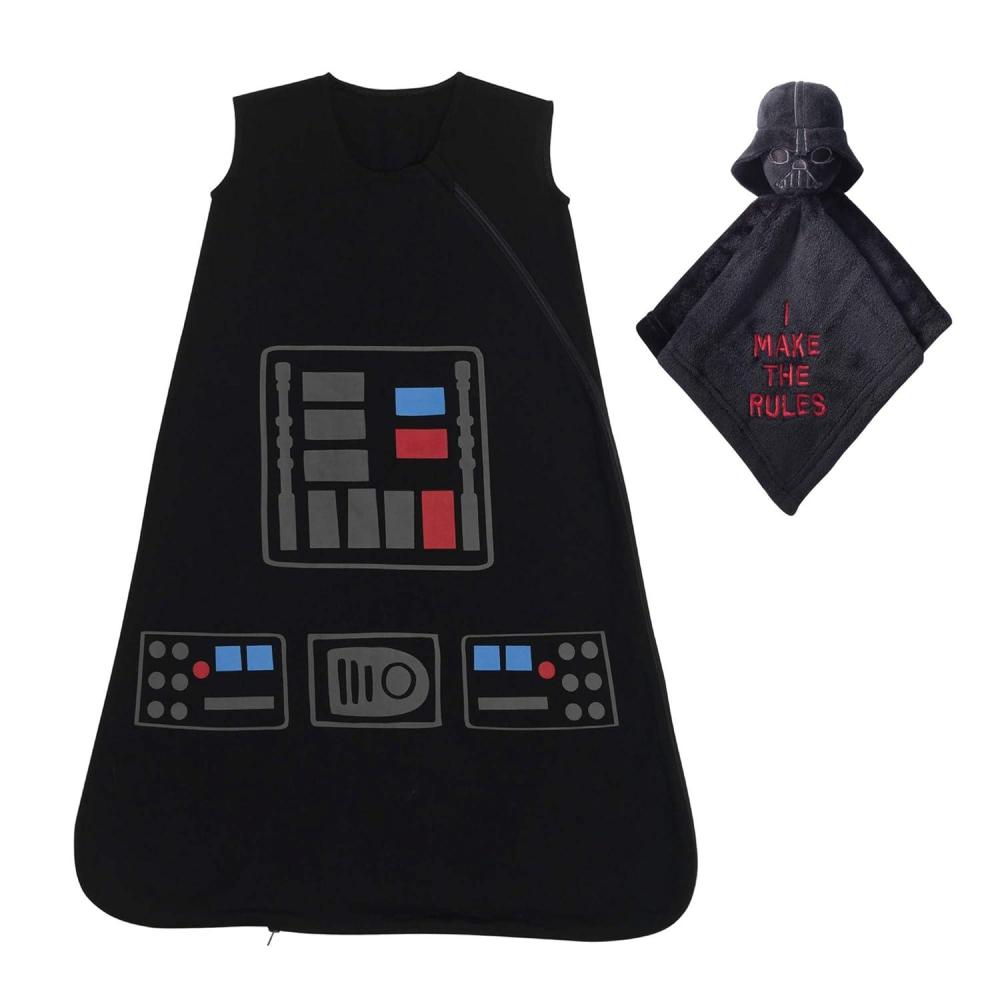 imageLambs ampamp Ivy Star Wars Darth Vader Wearable Blanket ampamp Lovey Baby Gift Set  2pc