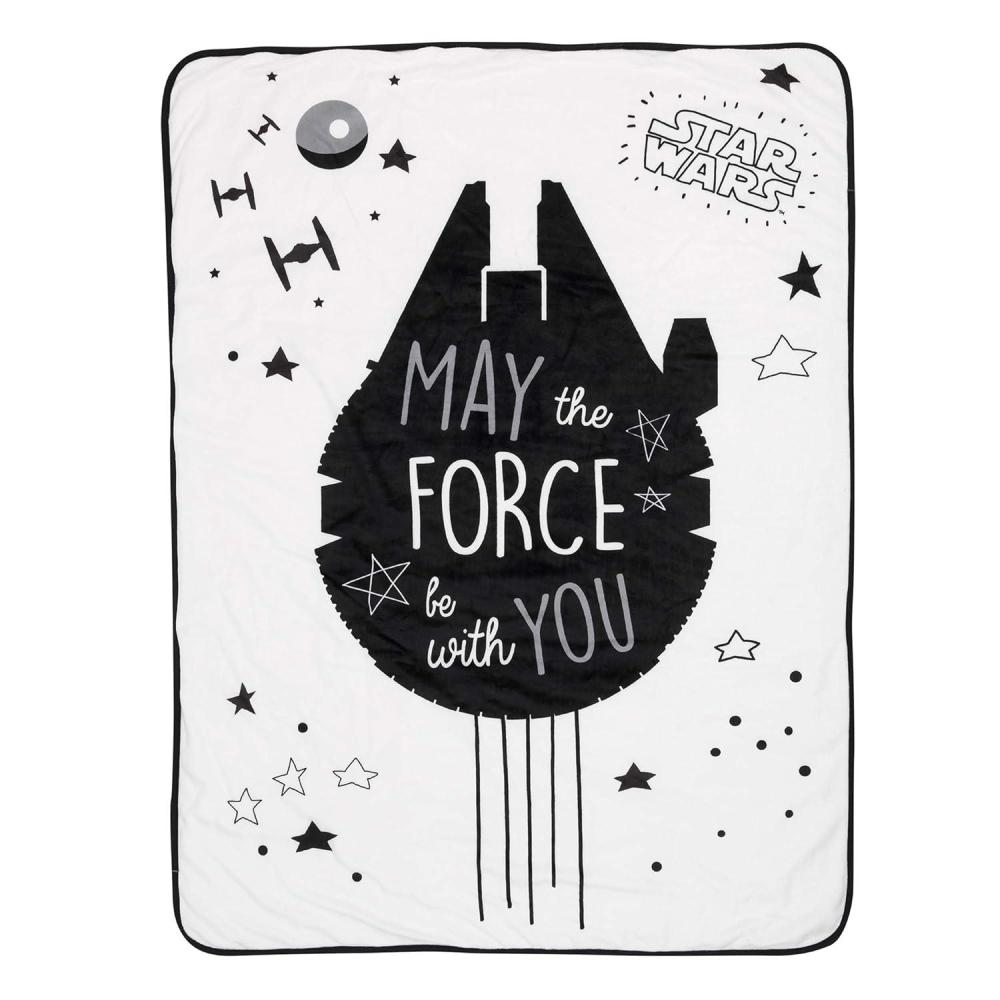 imageLambs ampamp Ivy Star Wars Millennium Falcon Baby Blanket  White
