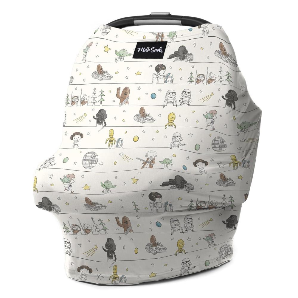 imageMilk Snob Original Star Wars 5in1 Cover The Child Added Privacy for Breastfeeding Baby Car Seat Carrier Stroller High Chair Shopping Cart Lounger Canopy  Newborn Essentials Nursing TopPrecious Padawans