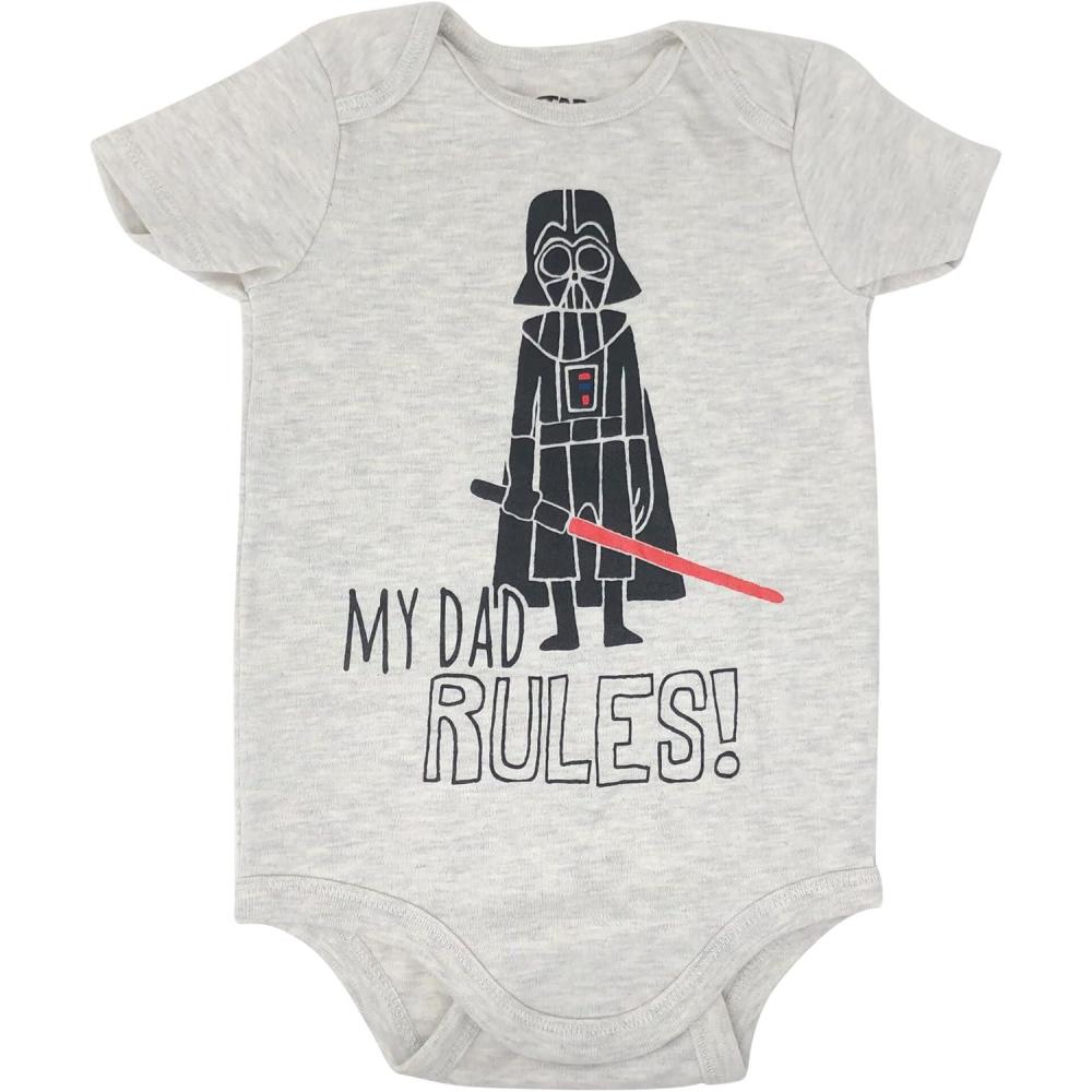imageSTAR WARS Darth Vader Yoda Baby Bodysuit Newborn to InfantWhite