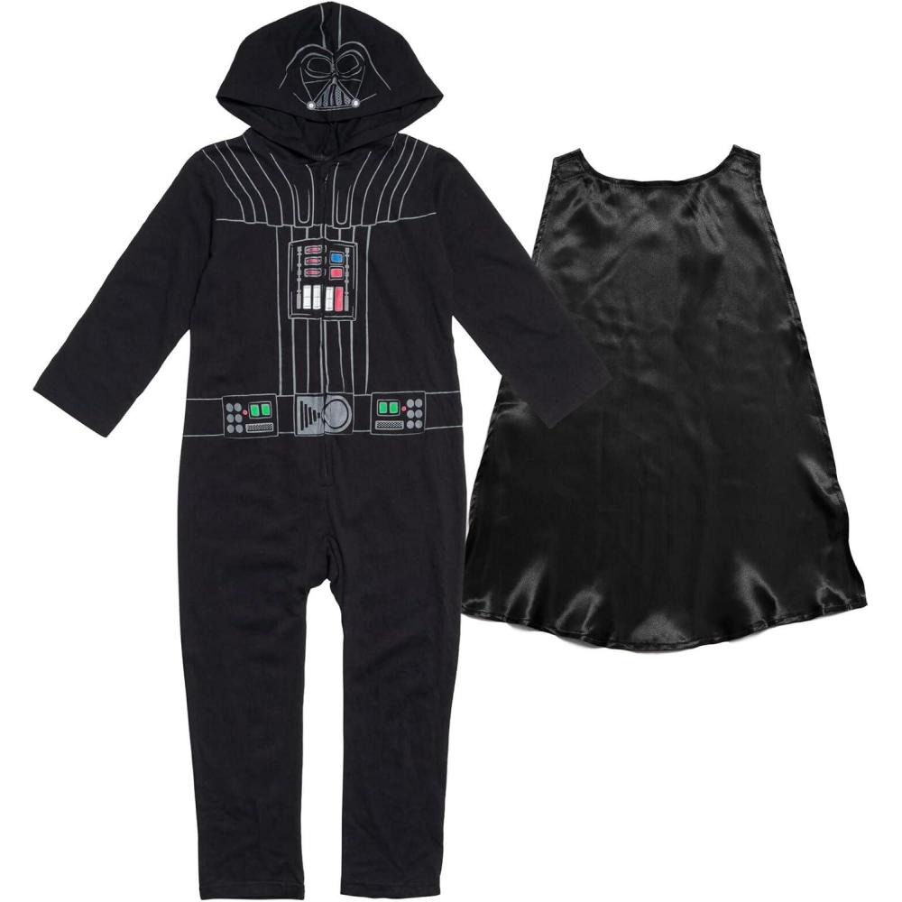 imageSTAR WARS Darth Vader Zip Up Cosplay Coverall Infant to Big KidBlack