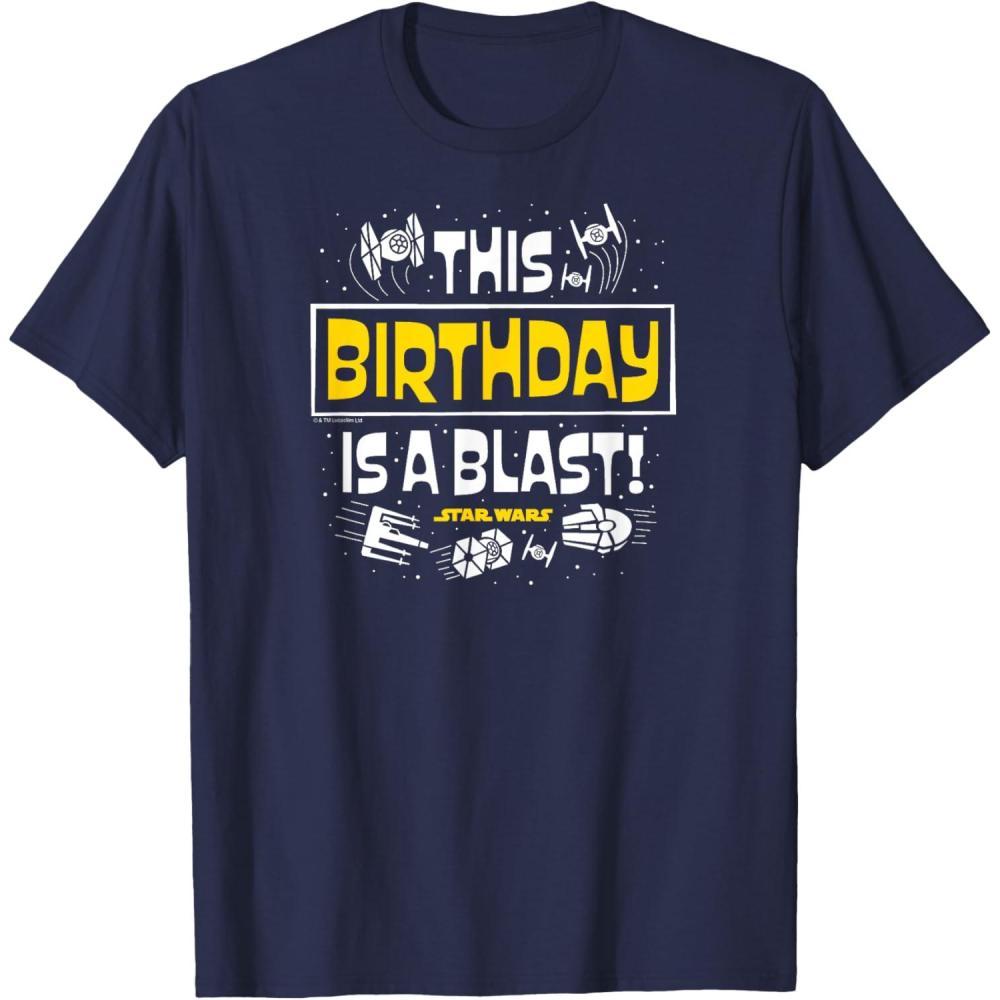 imageStar Wars  This Birthday Is A Blast TShirtNavy Blue