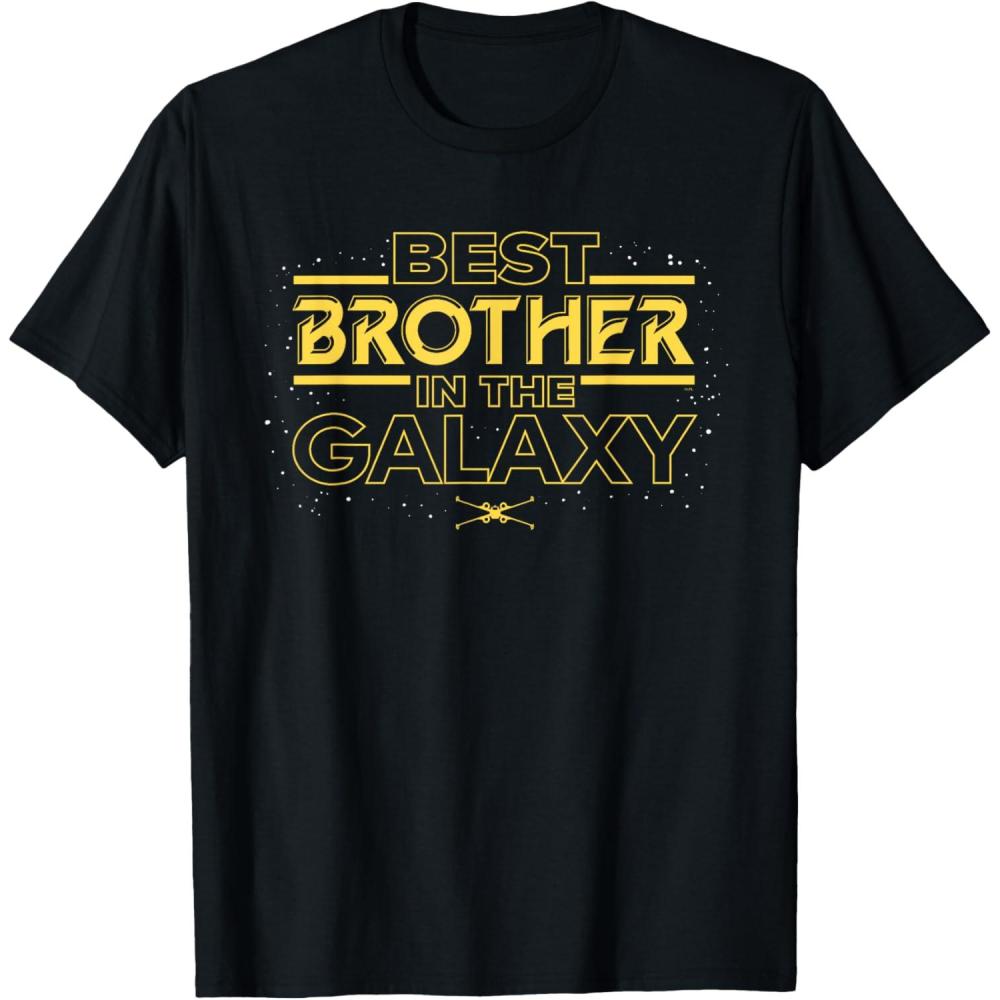 imageStar Wars Best Brother in the Galaxy Family Trip Birthday TShirtBlack
