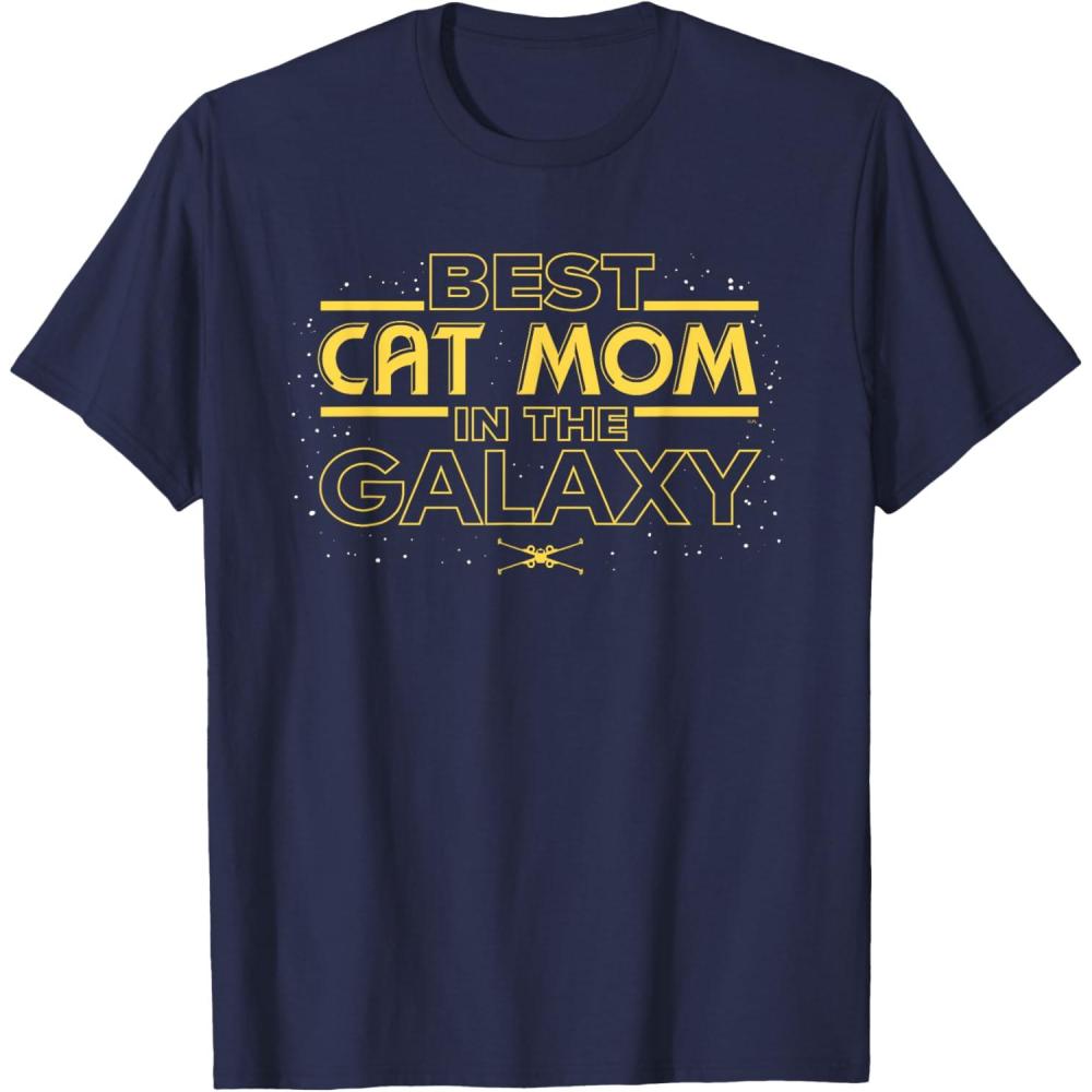imageStar Wars Best Cat Mom in the Galaxy Birthday Mothers Day TShirtNavy Blue