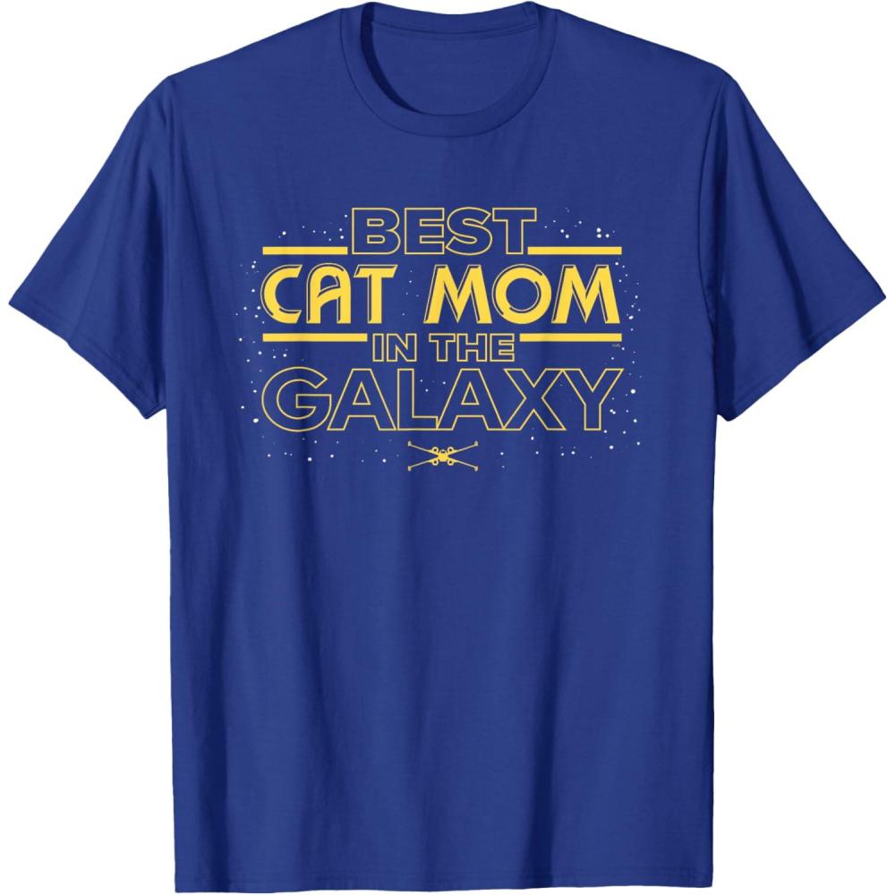 imageStar Wars Best Cat Mom in the Galaxy Birthday Mothers Day TShirtRoyal Blue
