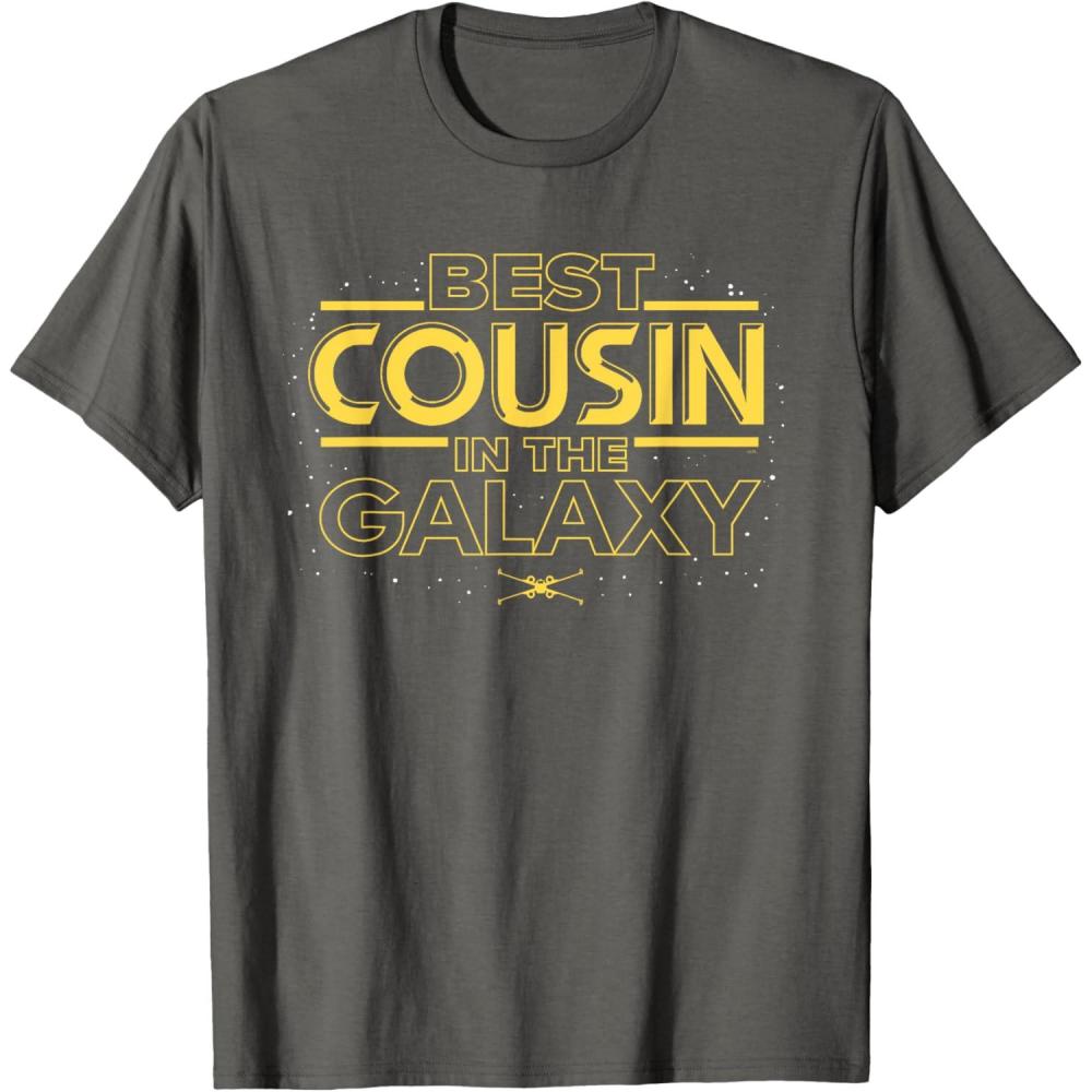 imageStar Wars Best Cousin in the Galaxy Family Trip Birthday TShirtAsphalt Grey