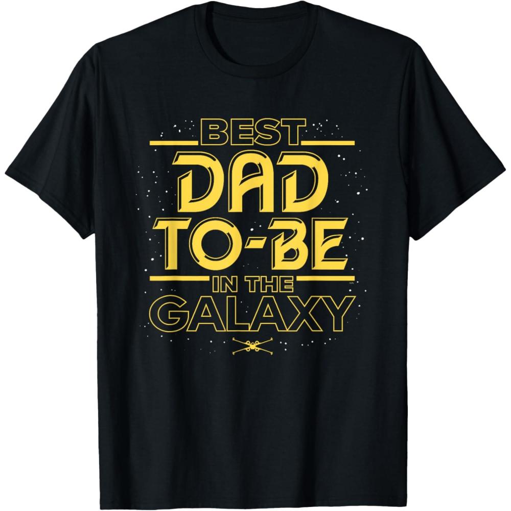 imageStar Wars Best DadtoBe in the Galaxy Birthday Fathers Day TShirtBlack