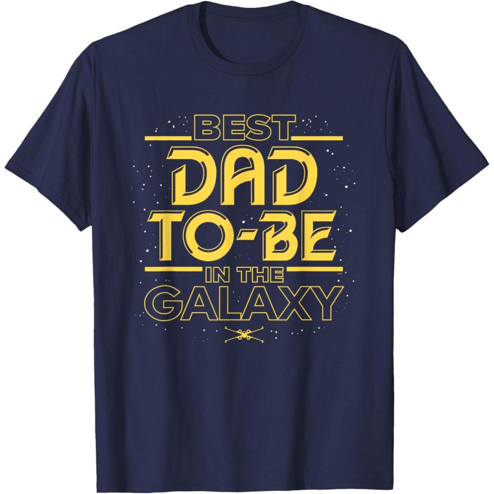 imageStar Wars Best DadtoBe in the Galaxy Birthday Fathers Day TShirtNavy Blue