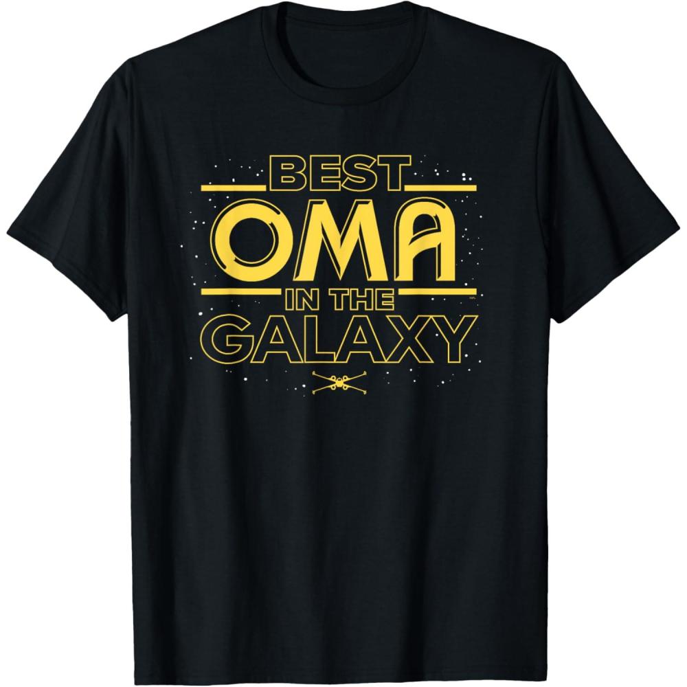 imageStar Wars Best Oma in the Galaxy Birthday Mothers Day TShirtBlack